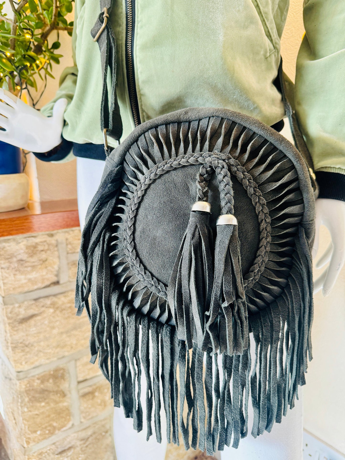Suede Fringe Bag in Various Colours | Crossbody Bag | Western Style Suede Shoulder Bag for Women | Gift for Women | Gift for Her
