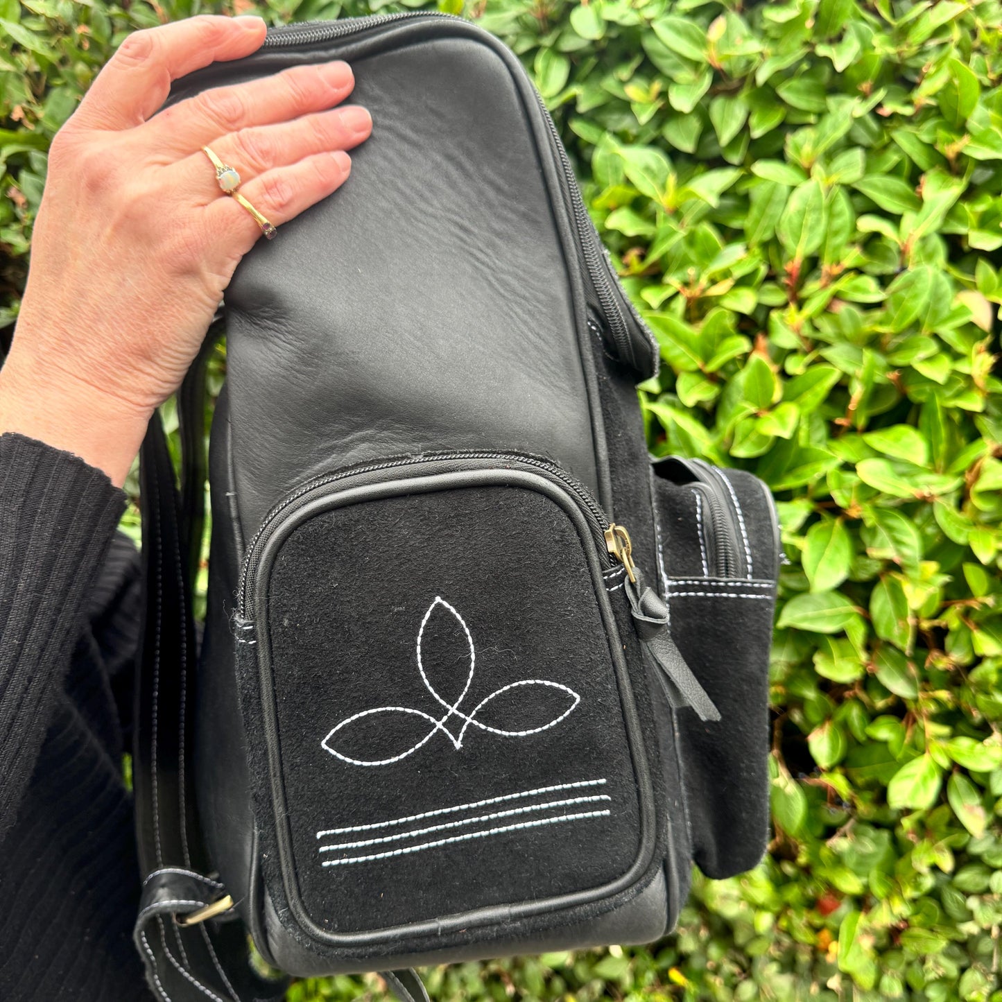 Large Leather Backpack | Leather Backpack for Women | Suede Backpack| Leather Laptop Backpack | Gift for Women | Gift for Her