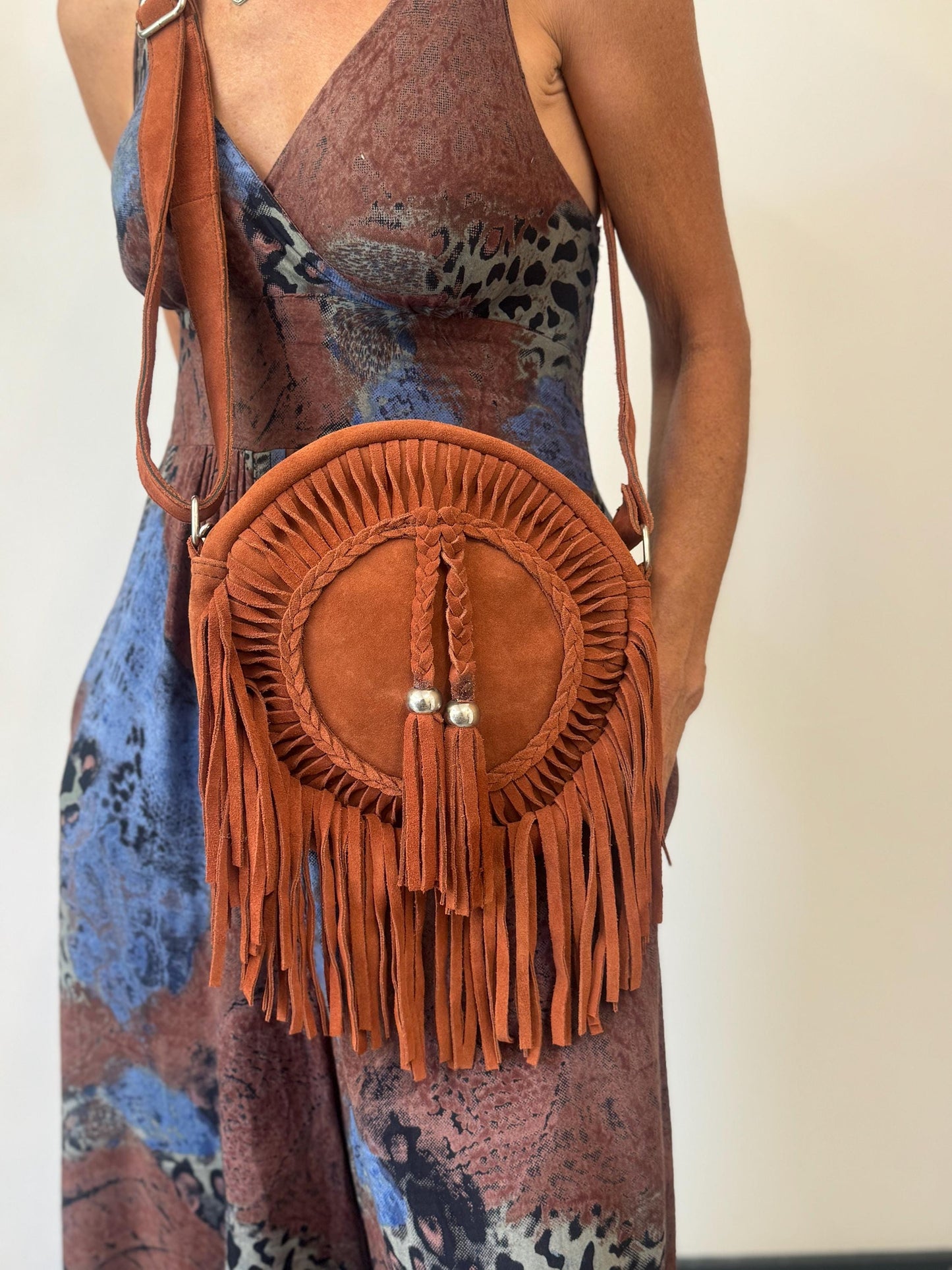 Suede Fringe Bag in Various Colours | Crossbody Bag | Western Style Suede Shoulder Bag for Women | Gift for Women | Gift for Her