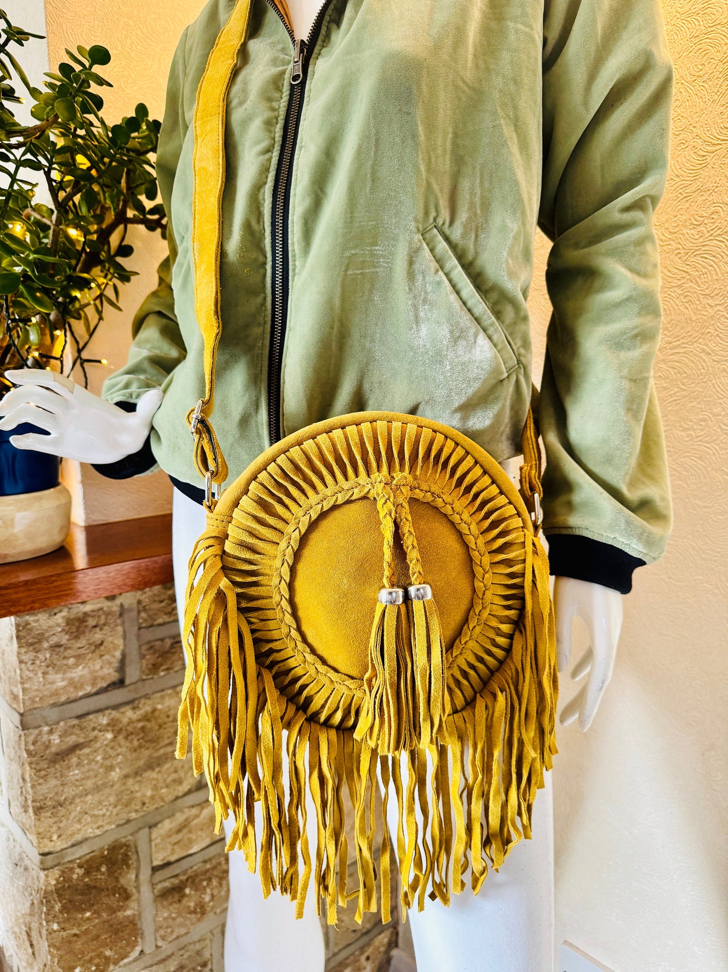 Suede Fringe Bag in Various Colours | Crossbody Bag | Western Style Suede Shoulder Bag for Women | Gift for Women | Gift for Her