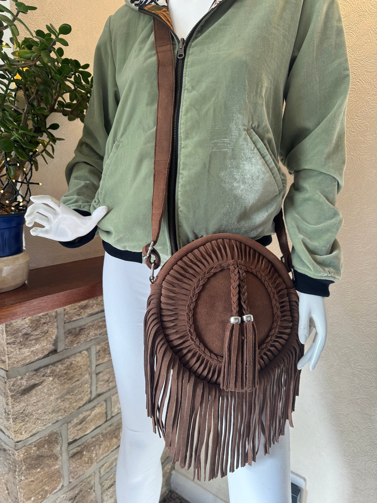 Suede Fringe Bag in Various Colours | Crossbody Bag | Western Style Suede Shoulder Bag for Women | Gift for Women | Gift for Her