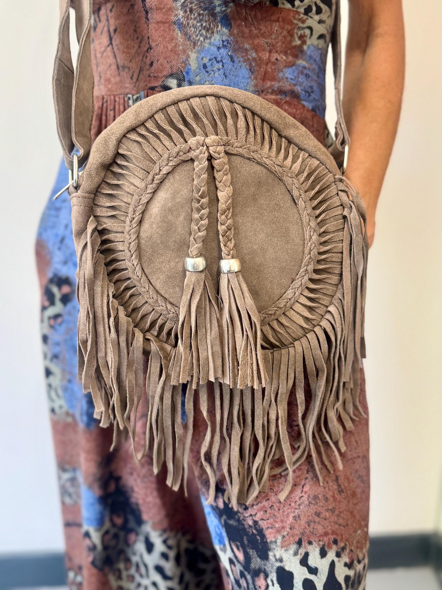 Suede Fringe Bag in Various Colours | Crossbody Bag | Western Style Suede Shoulder Bag for Women | Gift for Women | Gift for Her