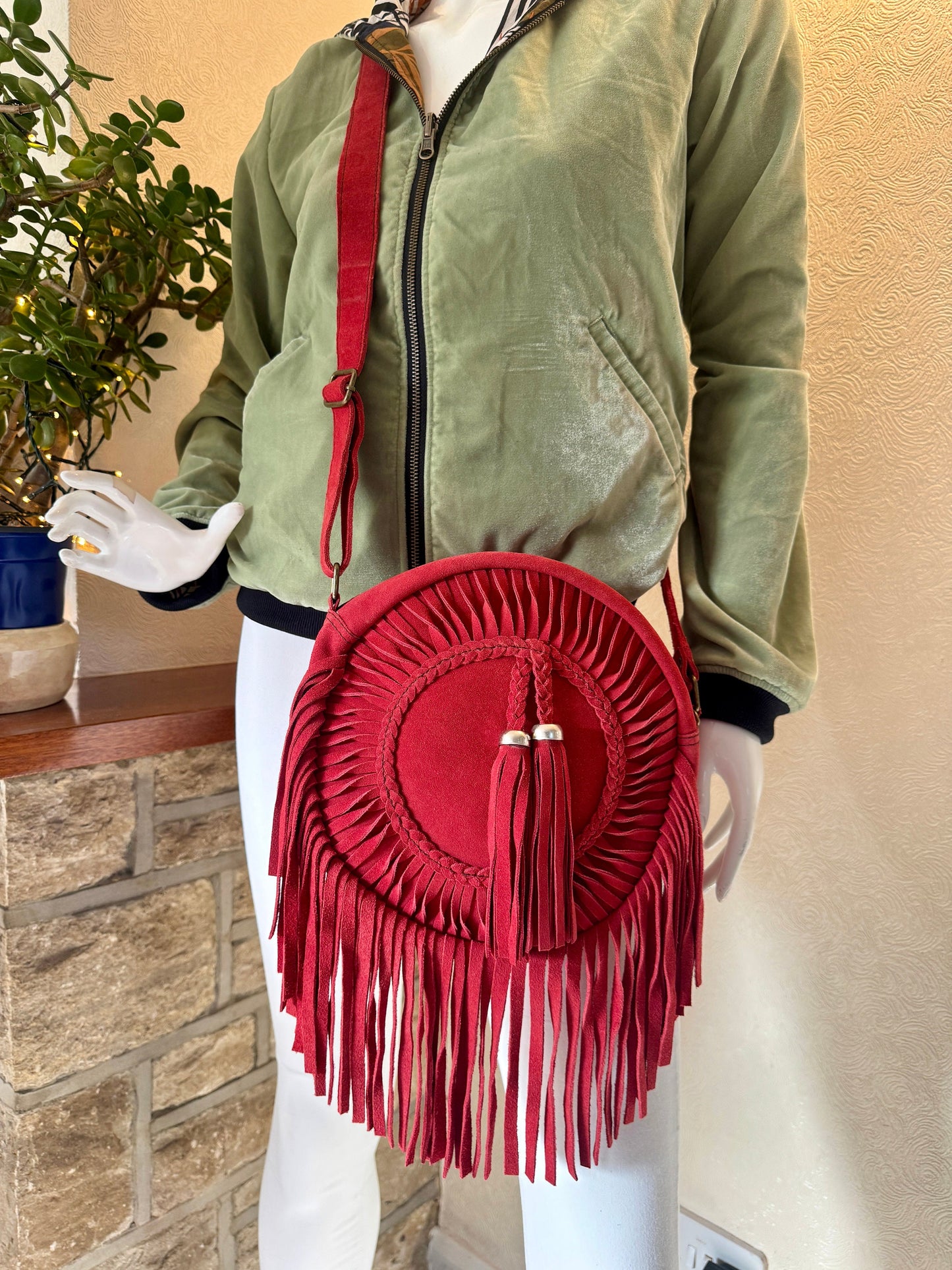Suede Fringe Bag in Various Colours | Crossbody Bag | Western Style Suede Shoulder Bag for Women | Gift for Women | Gift for Her