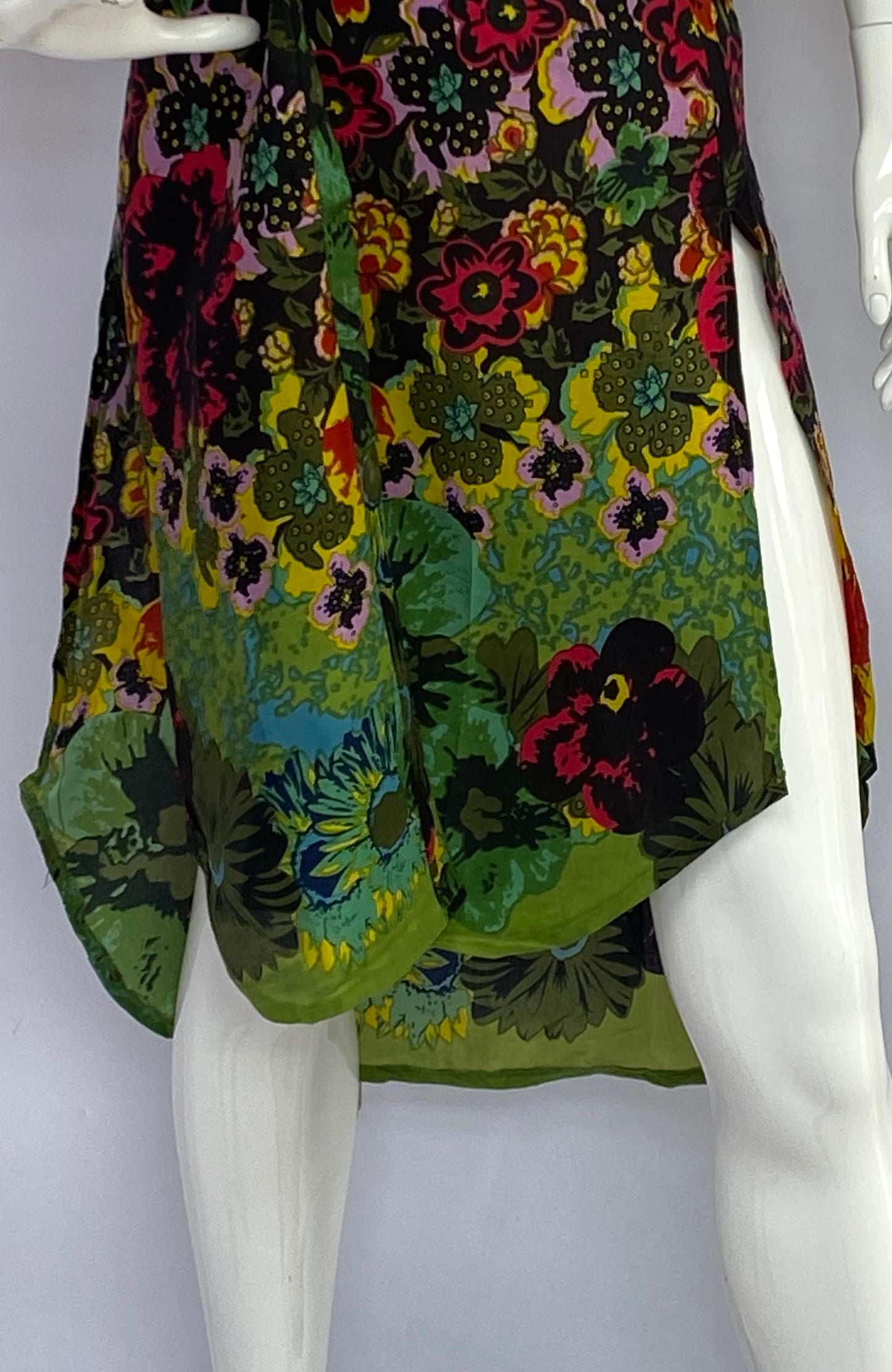 Floral Print Viscose Kurti Dress - JayKayBoutiqueOnline