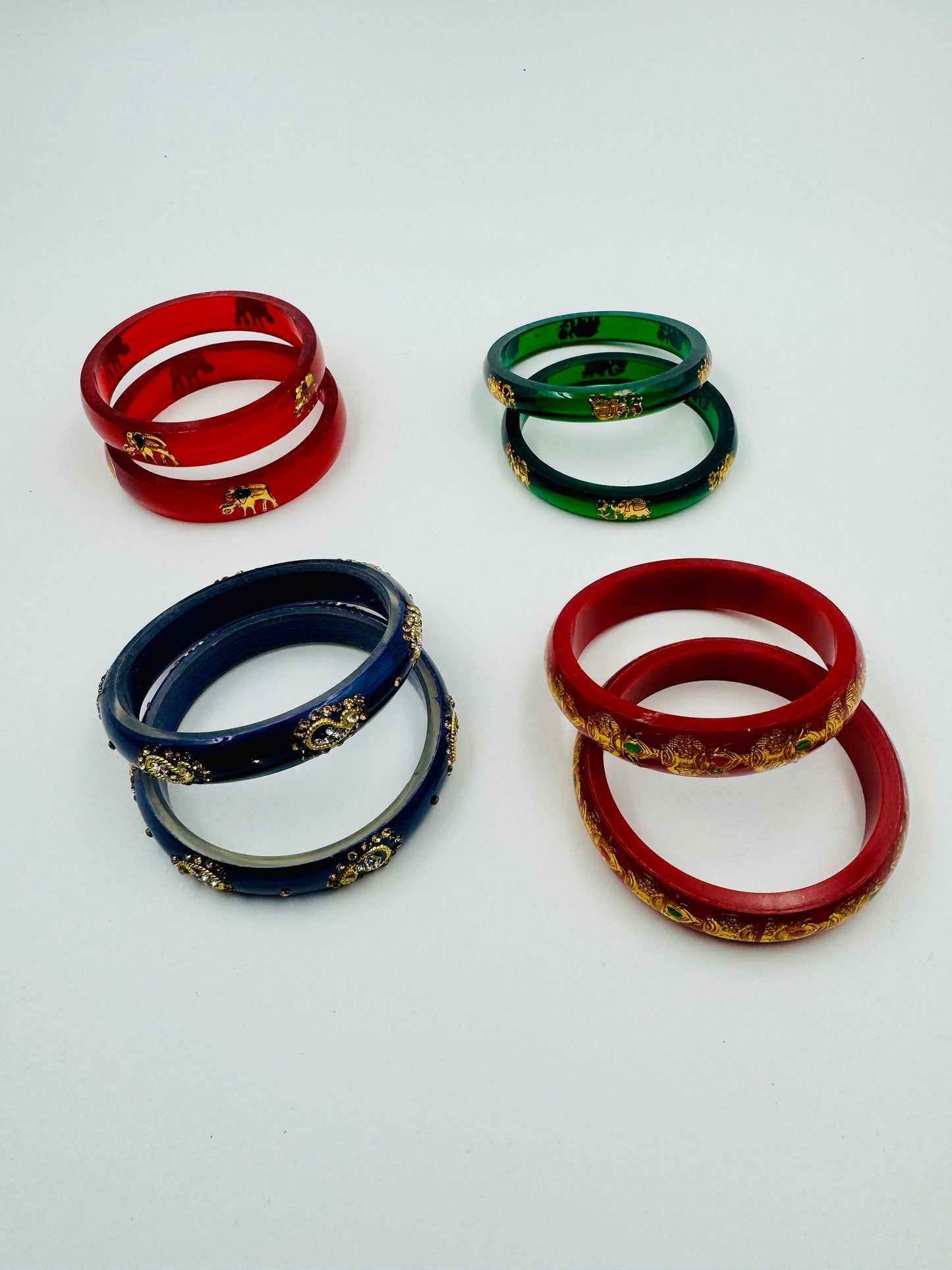 Stylish Acrylic Indian Bangle Set of 2 - JayKayBoutiqueOnline