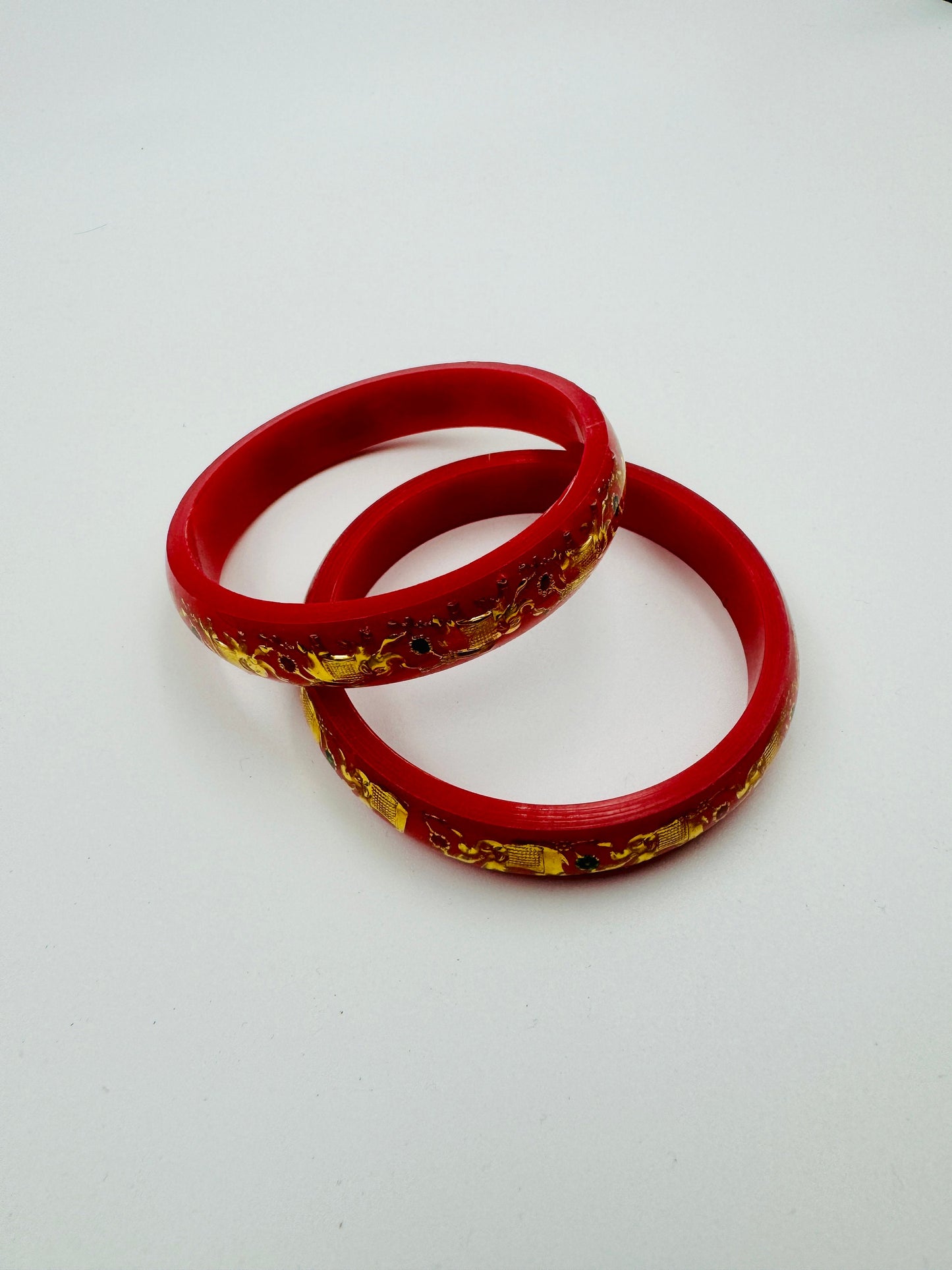 Stylish Acrylic Indian Bangle Set of 2 - JayKayBoutiqueOnline