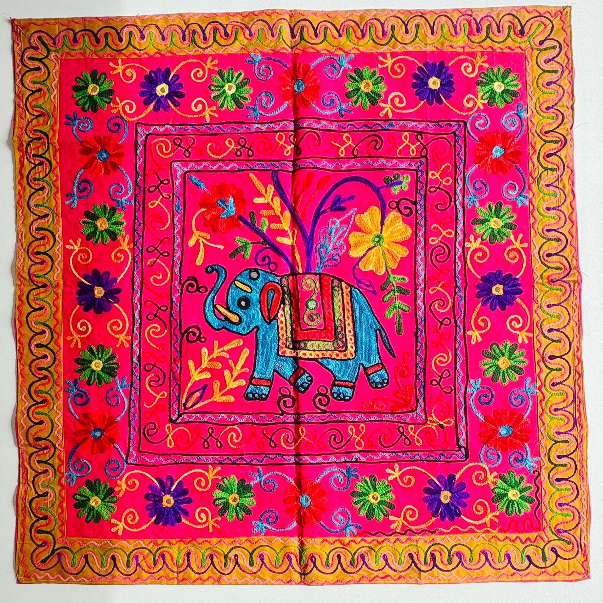 Elephant Embroidered Tablecloth - JayKayBoutiqueOnline