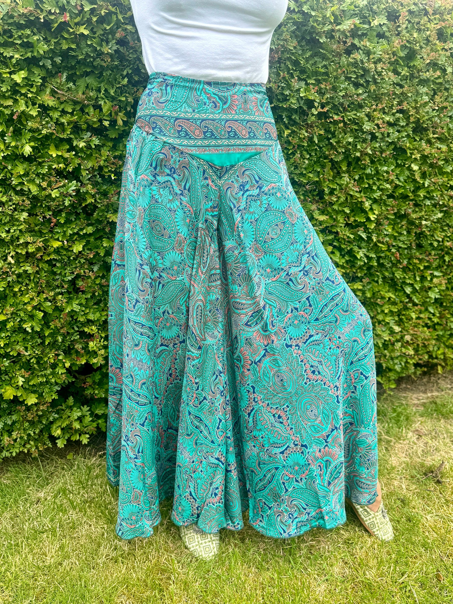 Palazzo Wide Leg Culottes flattering front V Panel Elasticated back panel - JayKayBoutiqueOnline
