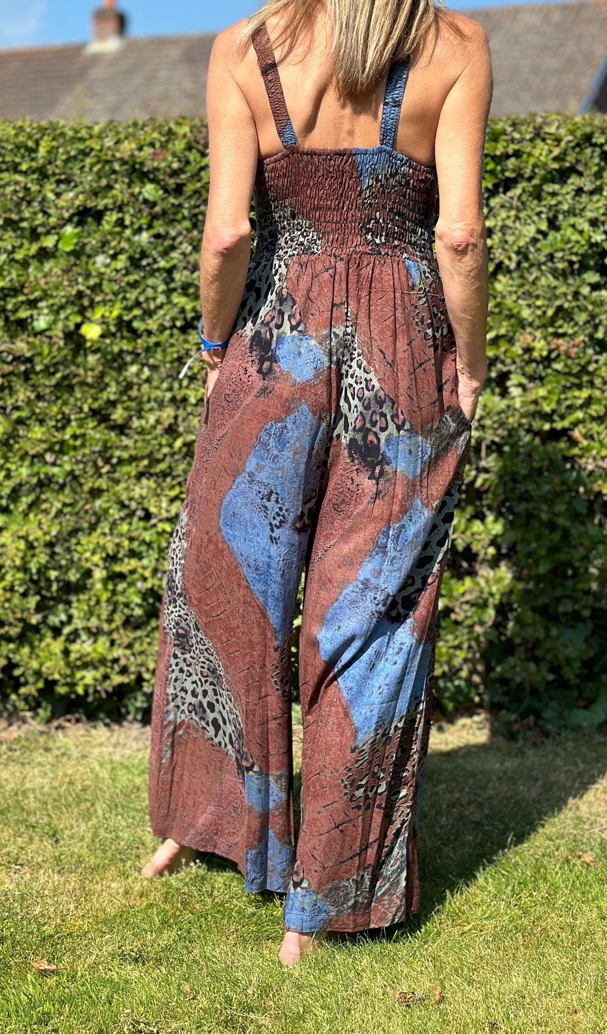 Jumpsuit Mono Wide Legged Jumpsuit with Flattering Stretch Waist (Sizes 6-14) - JayKayBoutiqueOnline