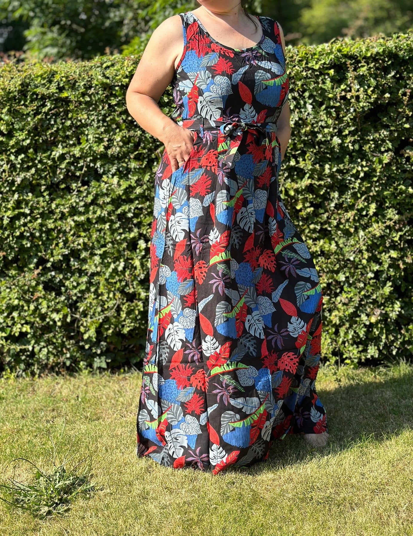 Rayon Maxi Dress with Pockets - JayKayBoutiqueOnline