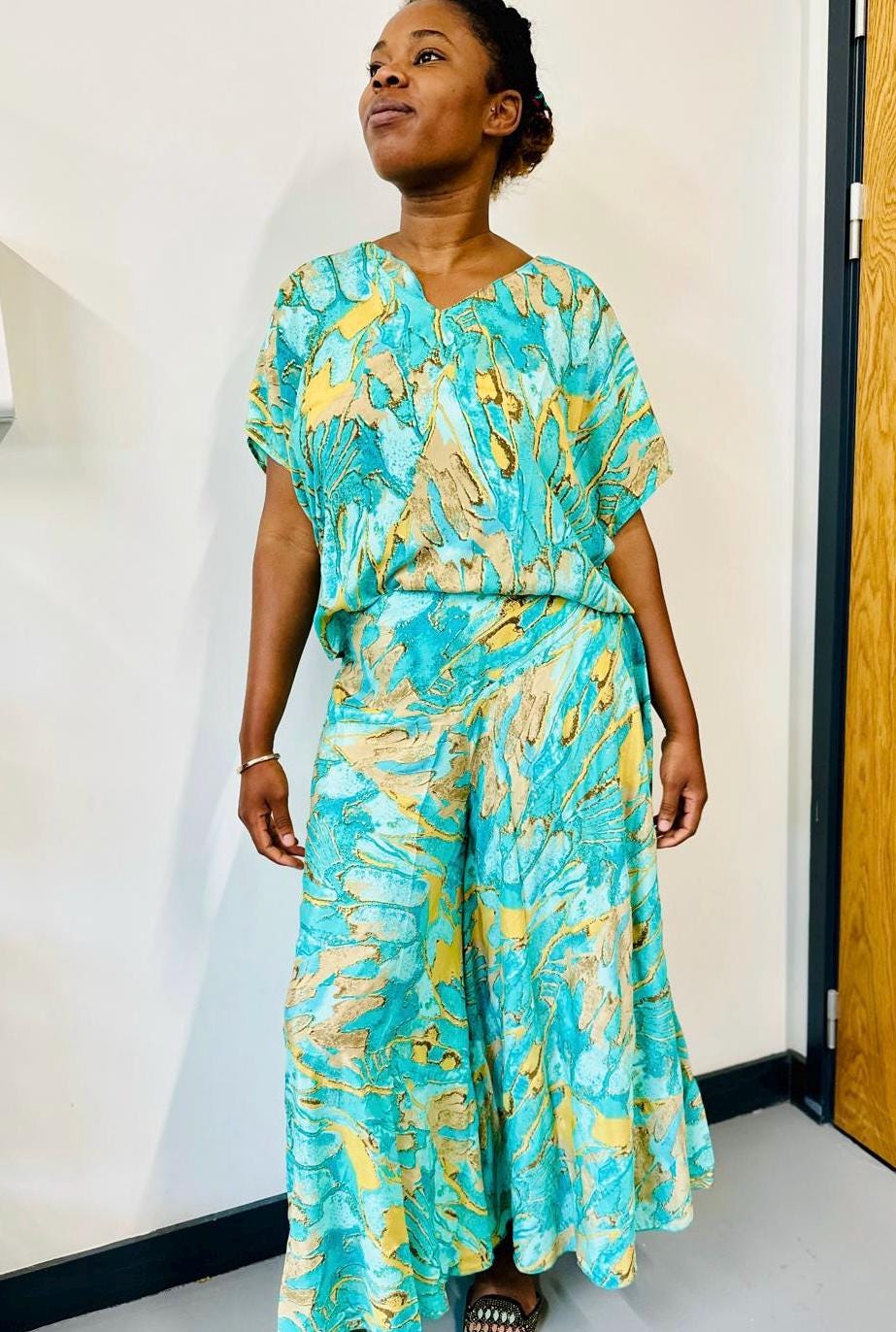 Palazzo Wide Leg Culottes flattering front V Panel Elasticated back panel - JayKayBoutiqueOnline