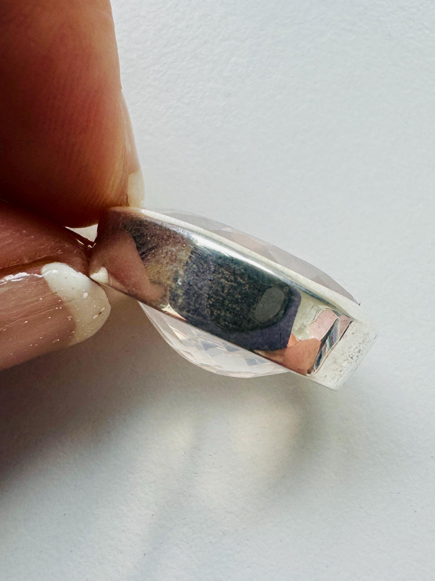 Handmade Rose Quartz Oval Pendant | 925 Sterling Silver Pendant | Silver Pendant | Crystal Pendant | Anniversary Gift | Gift of Love - JayKayBoutiqueOnline