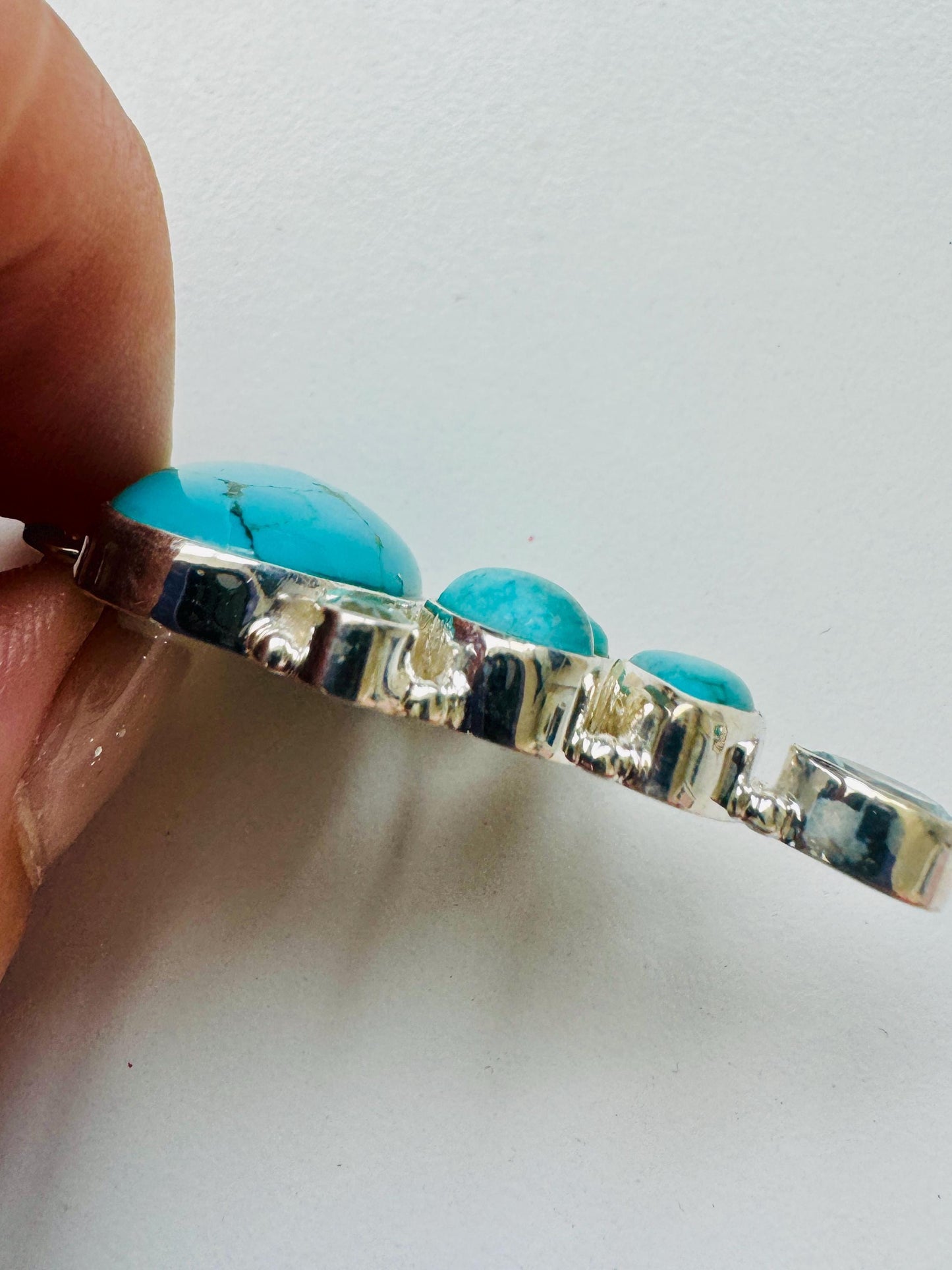 Turquoise Pendant Sterling Silver | Peridot Pendant | Multi Gemstone Pendant | Turquoise Peridot Topaz Pendants | Hand Crafted Pendants - JayKayBoutiqueOnline