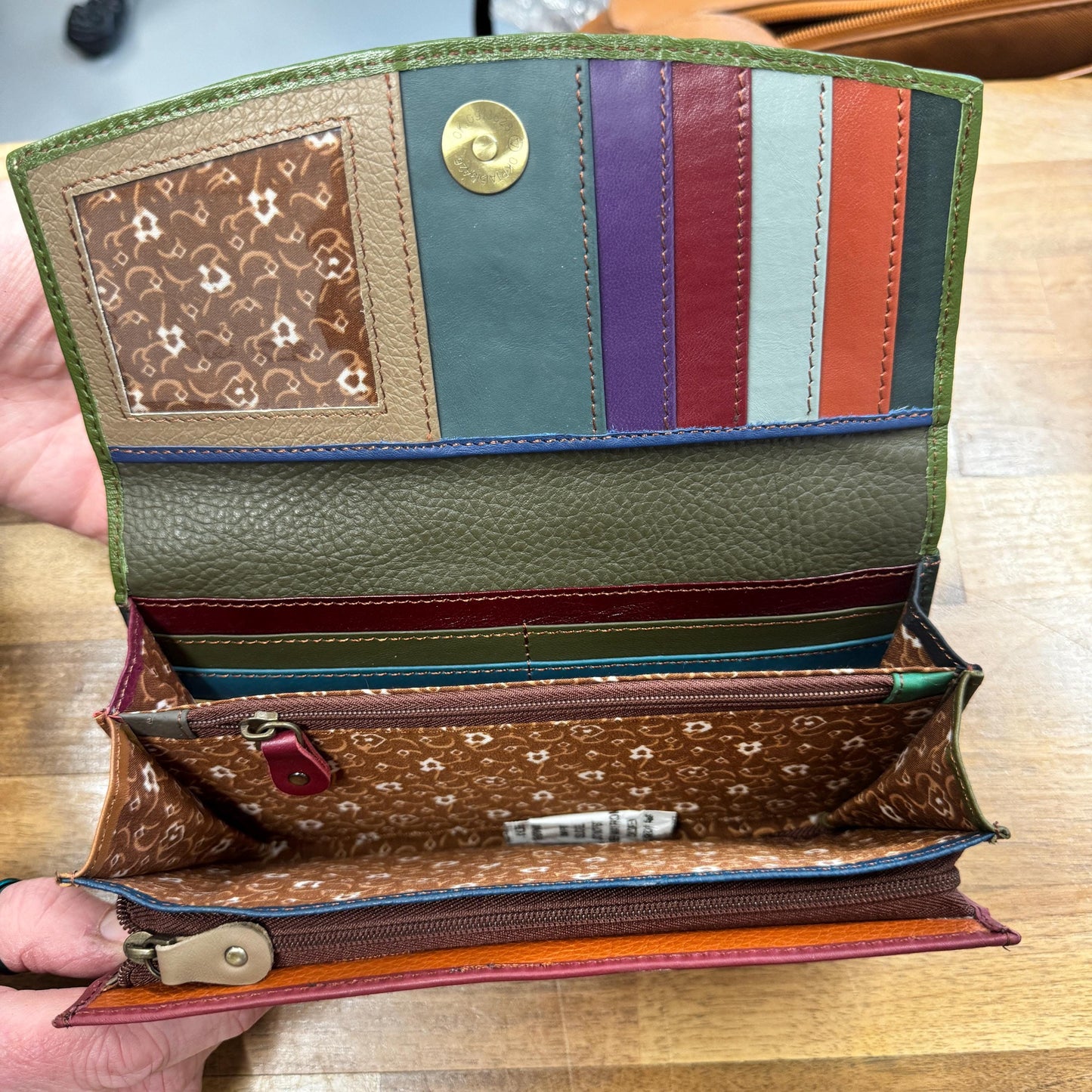 Coloured Recycled Leather Purse with hair on - JayKayBoutiqueOnline
