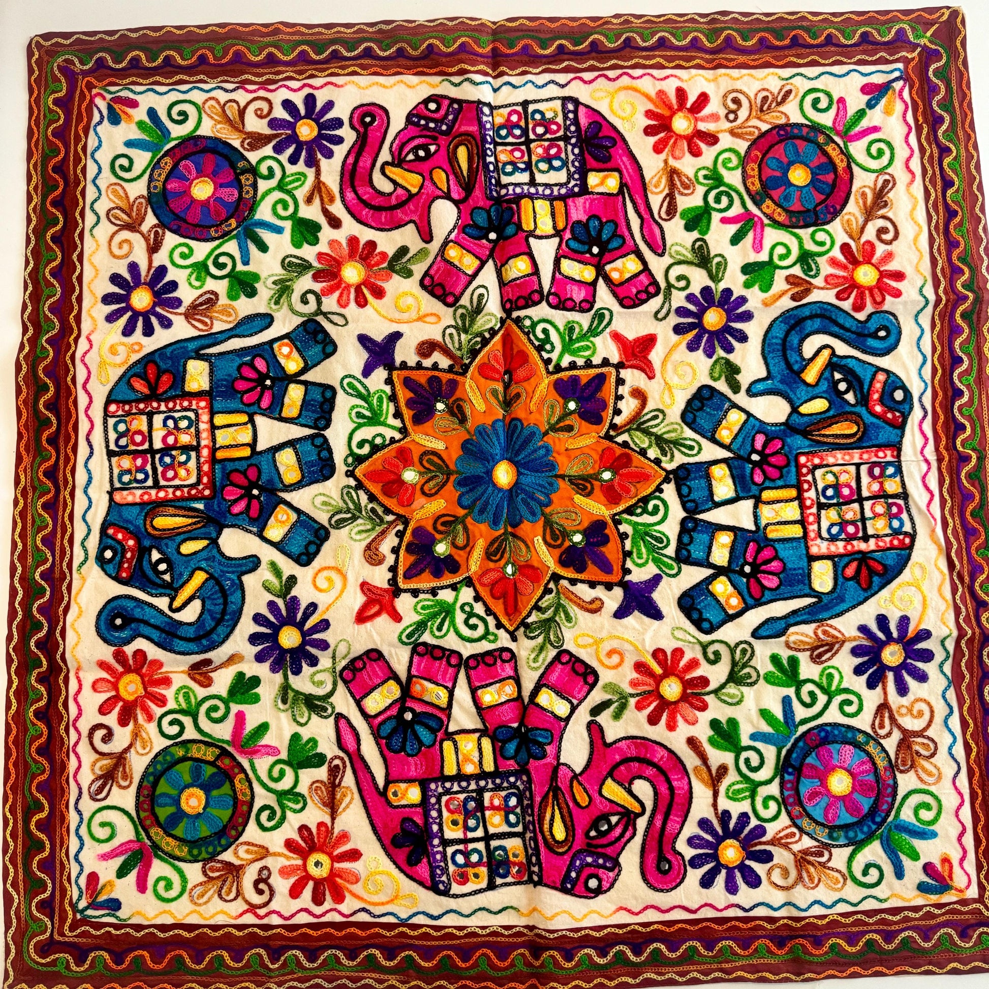 Elephant Embroidered Tablecloth - JayKayBoutiqueOnline