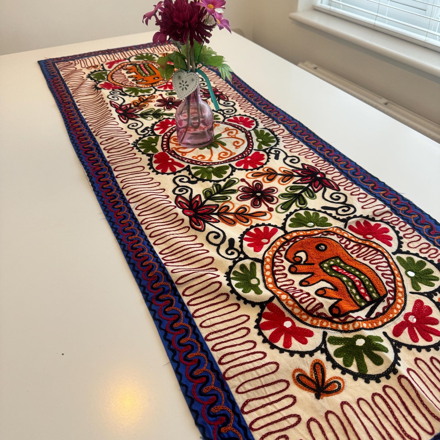Table Runner Elephant Floral - JayKayBoutiqueOnline