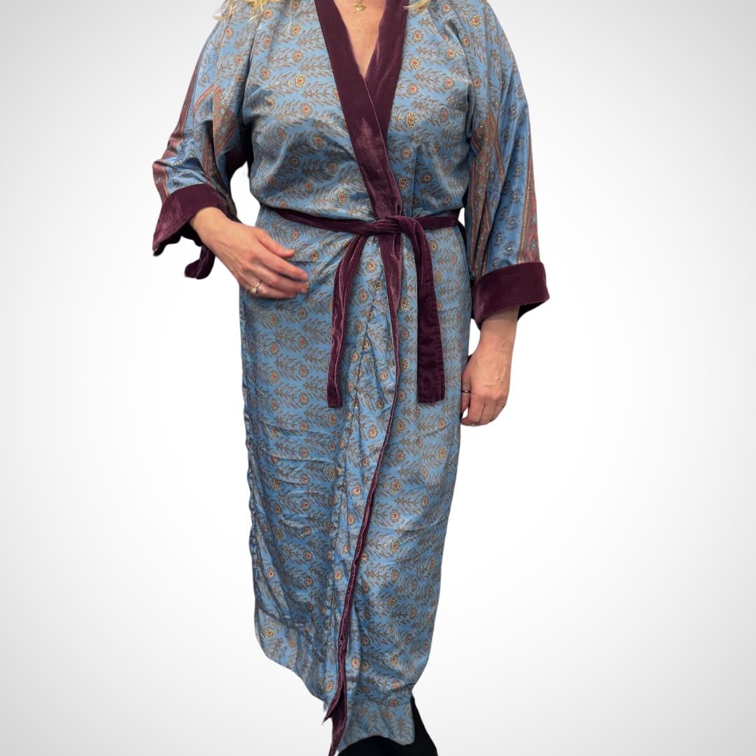Purple Velvet Robe in Various Styles - JayKayBoutiqueOnline