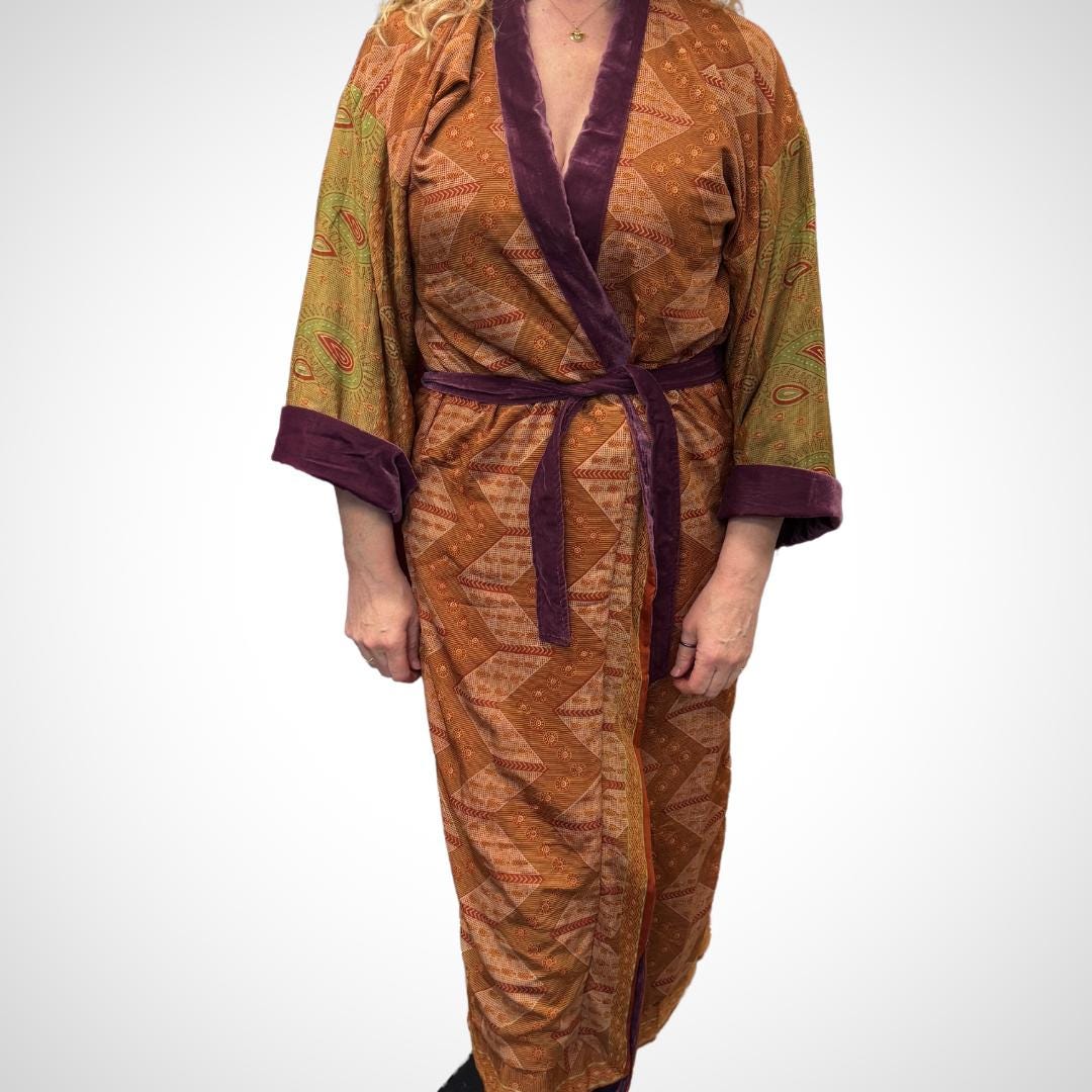 Purple Velvet Robe in Various Styles - JayKayBoutiqueOnline