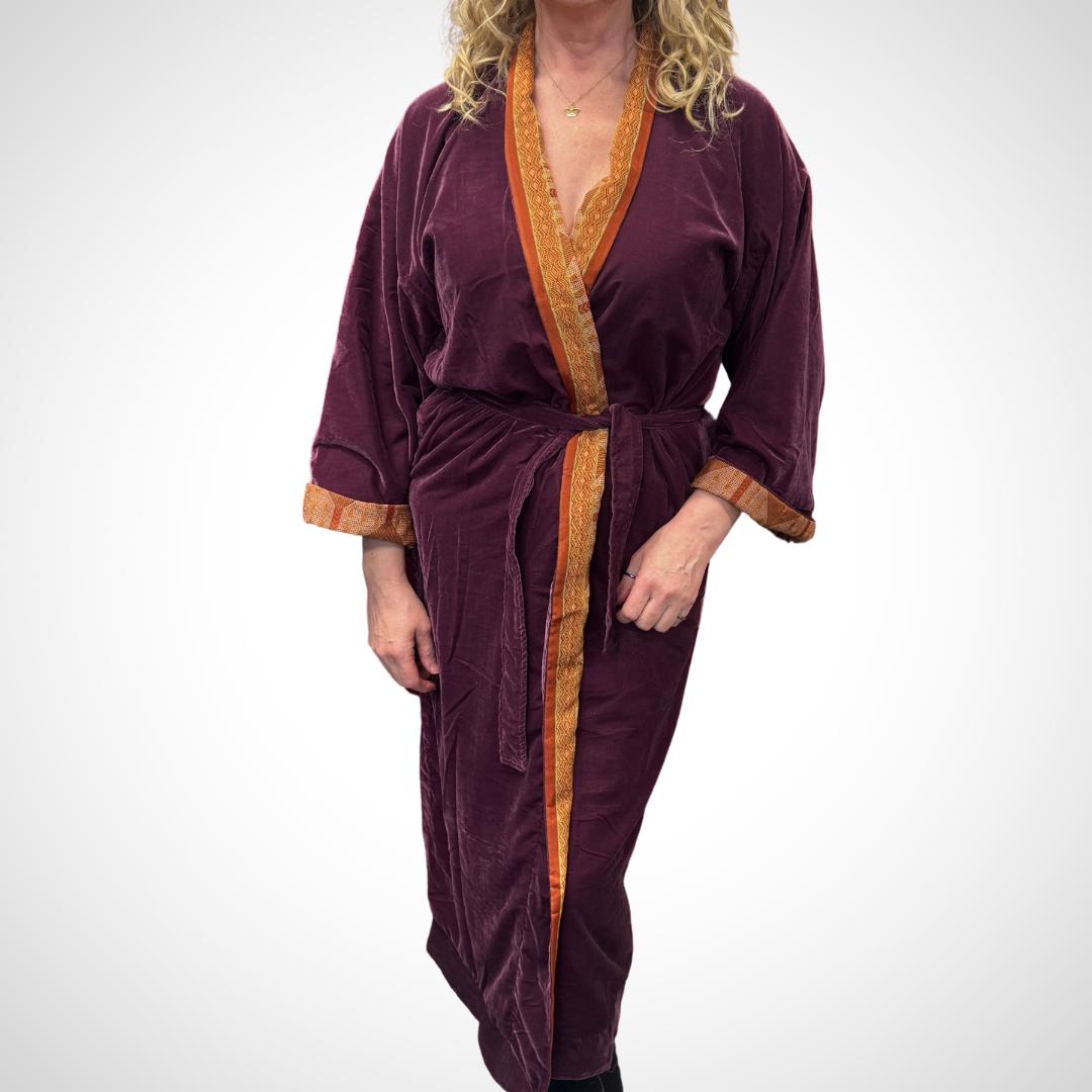 Purple Velvet Robe in Various Styles - JayKayBoutiqueOnline