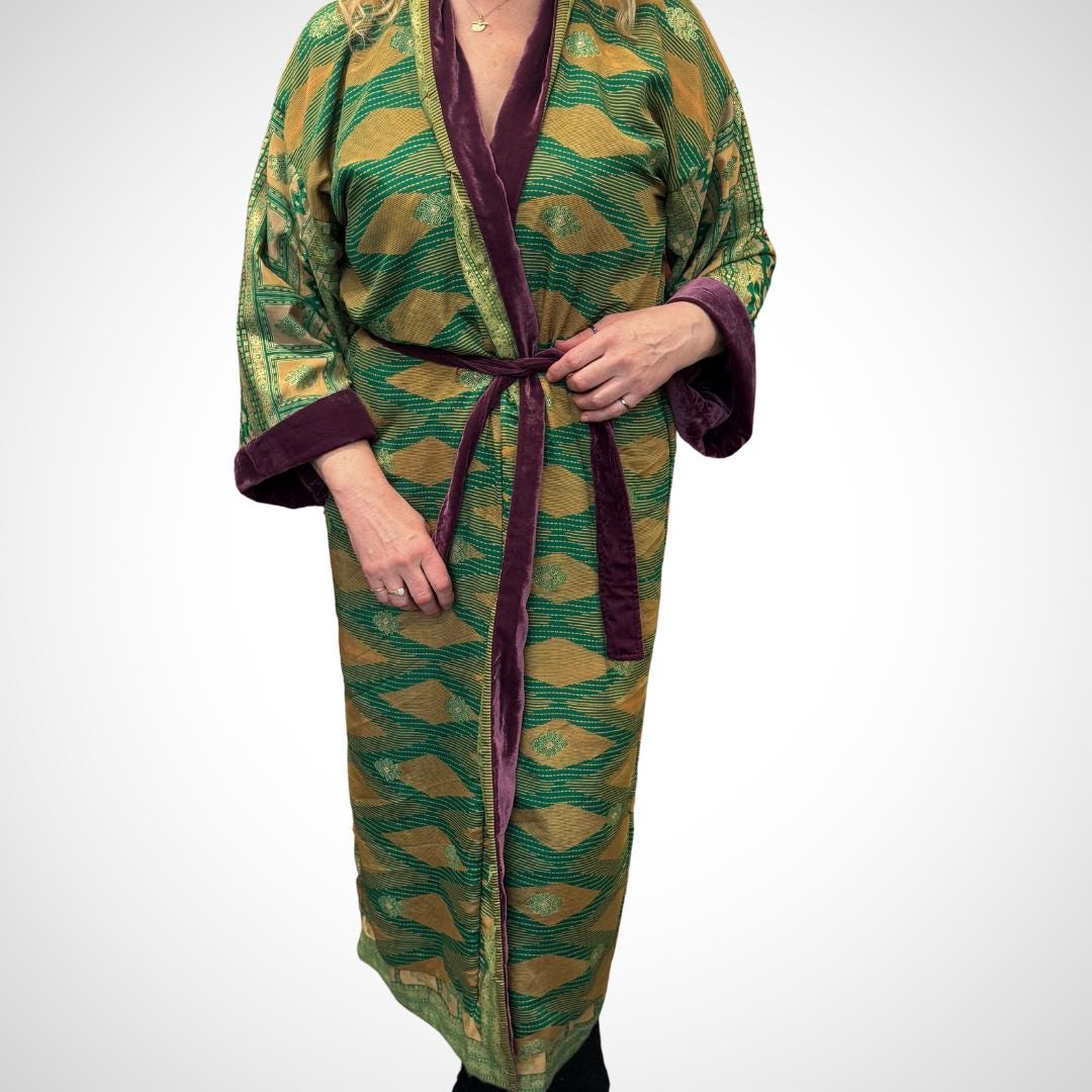 Purple Velvet Robe in Various Styles - JayKayBoutiqueOnline