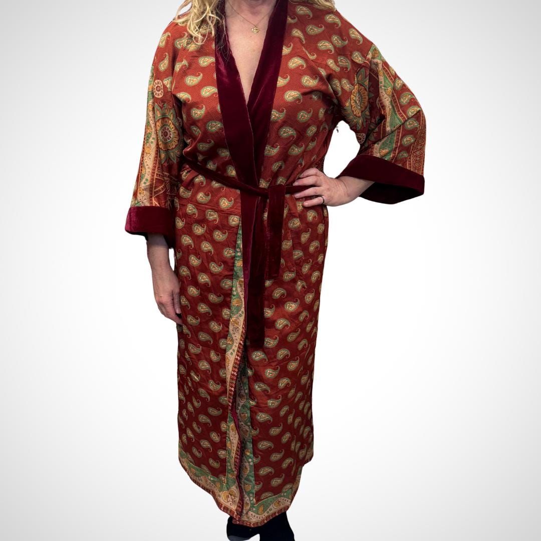 Robe Reversible Velvet Robe - JayKayBoutiqueOnline