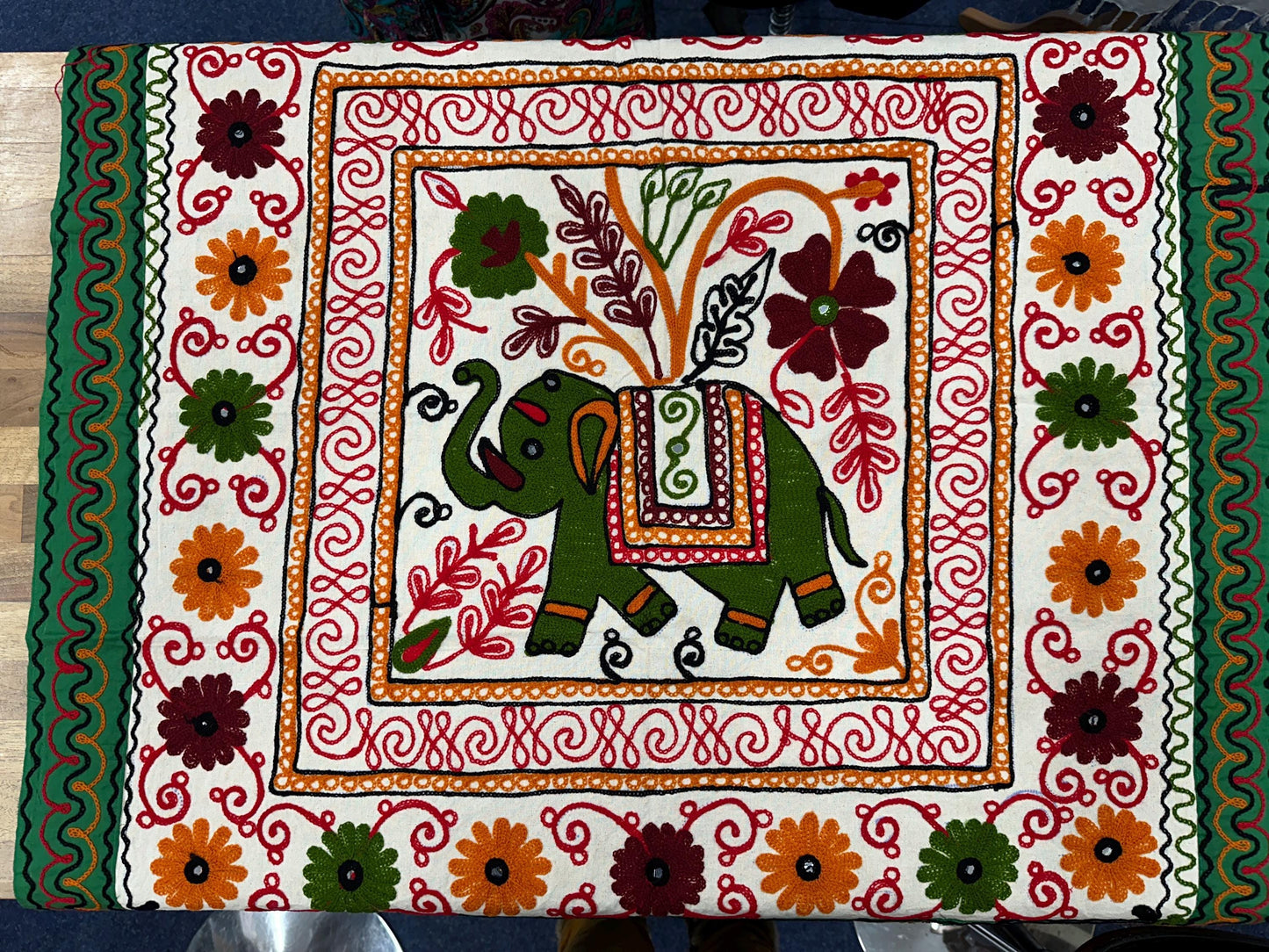 Elephant Embroidered Tablecloth - JayKayBoutiqueOnline