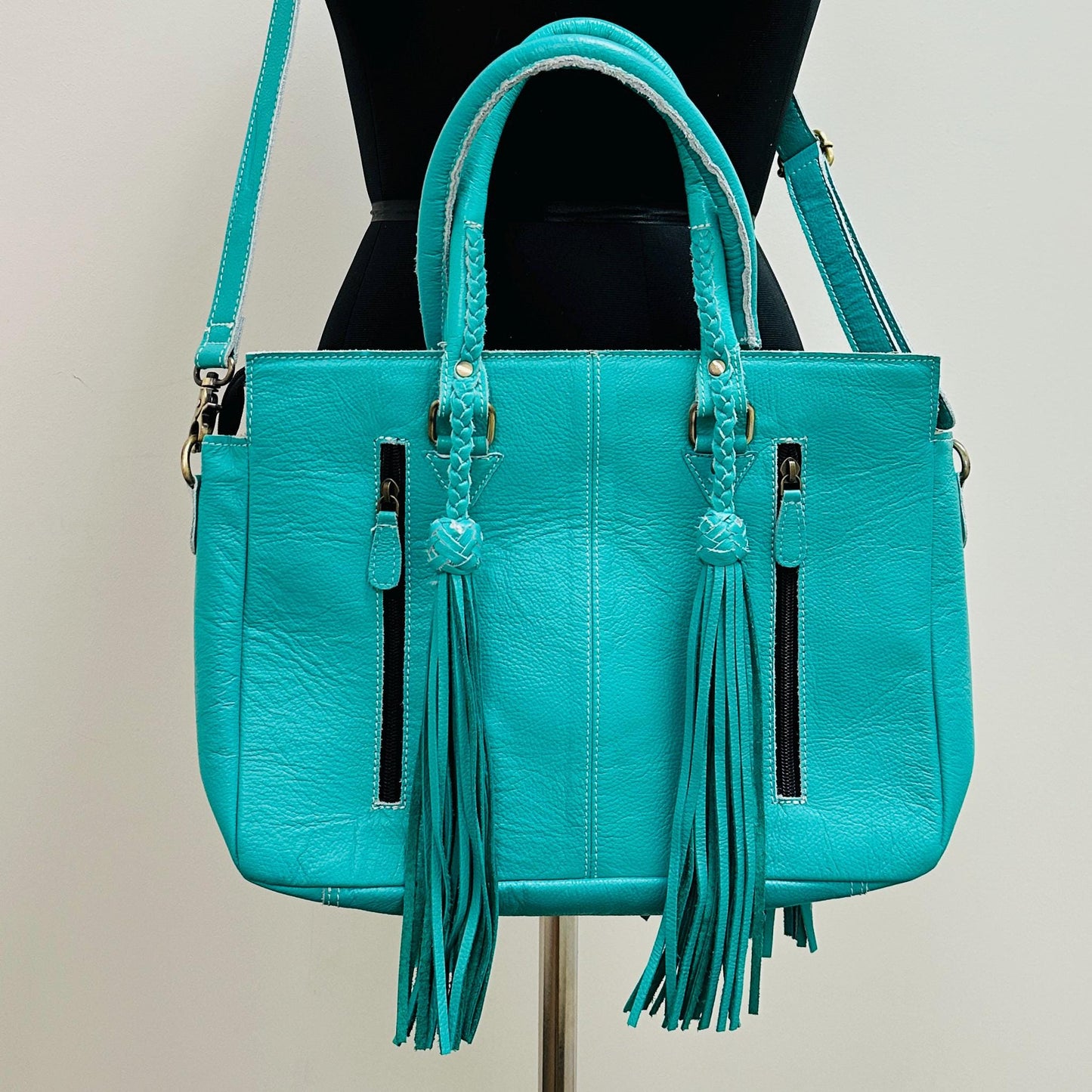 Western Style Leather Tote Bag - JayKayBoutiqueOnline