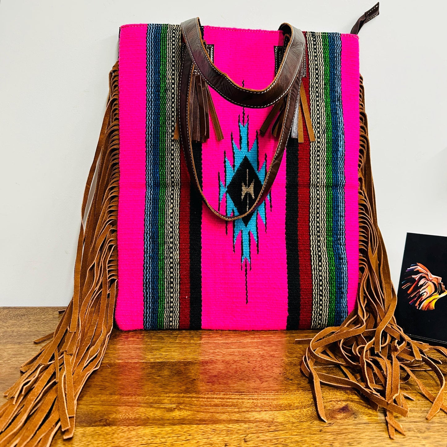 Aztec Leather Tote Bag - JayKayBoutiqueOnline