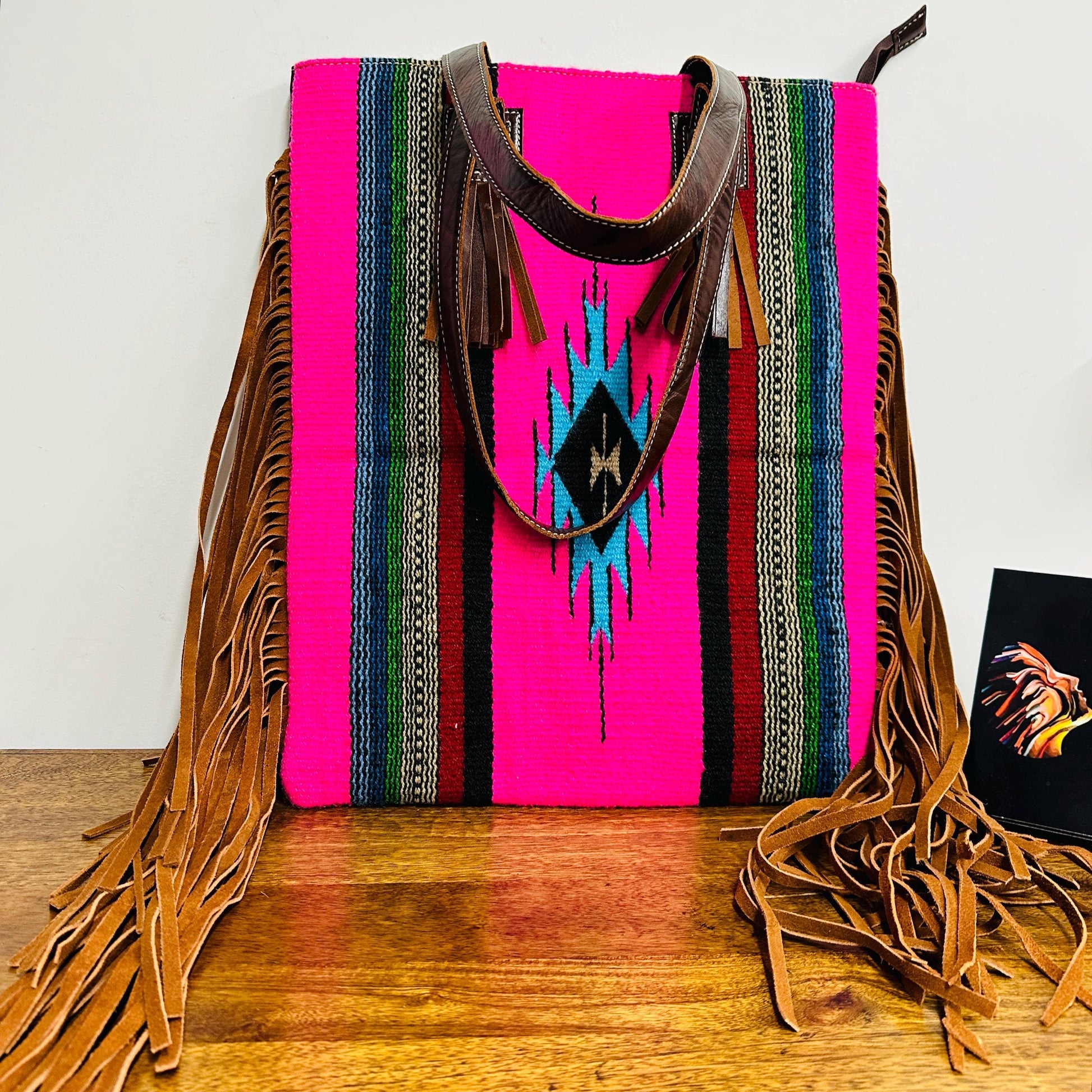 Aztec Leather Tote Bag - JayKayBoutiqueOnline
