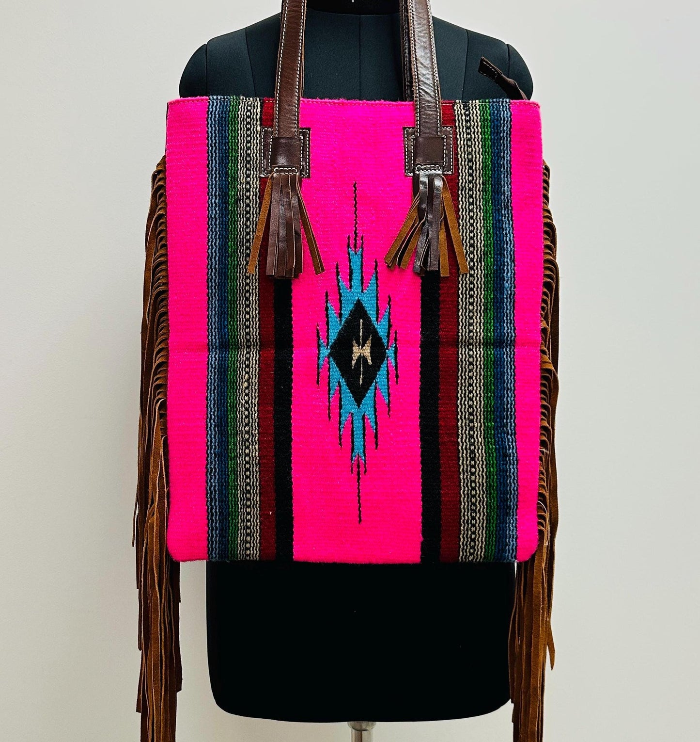 Aztec Leather Tote Bag - JayKayBoutiqueOnline