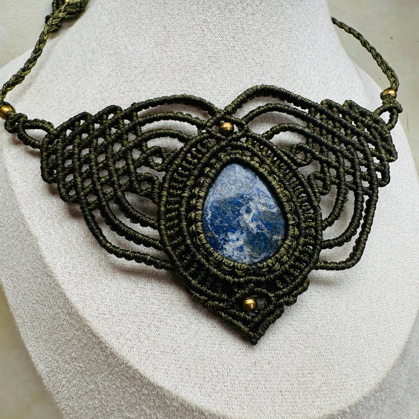 Handmade Macrame Tigers Eye Necklace - JayKayBoutiqueOnline