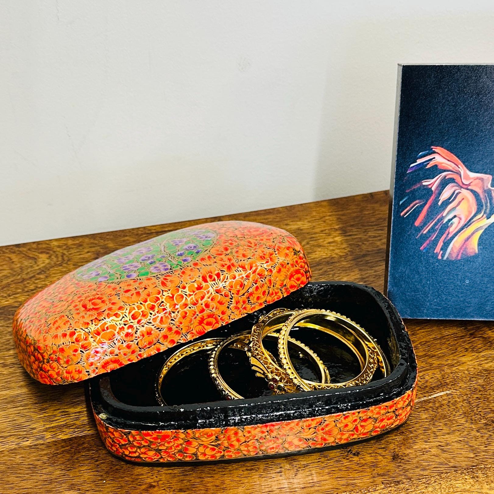 Hand Painted Kashmiri Trinket Box - JayKayBoutiqueOnline