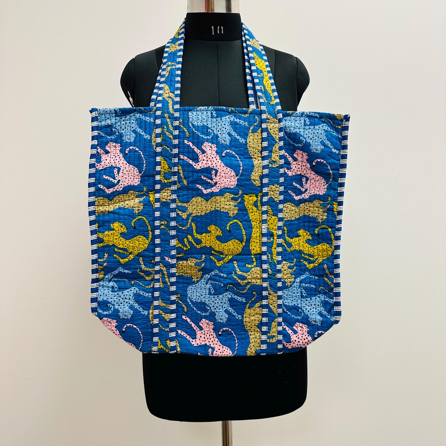 Cotton Quilted Bag with Animal Print - JayKayBoutiqueOnline