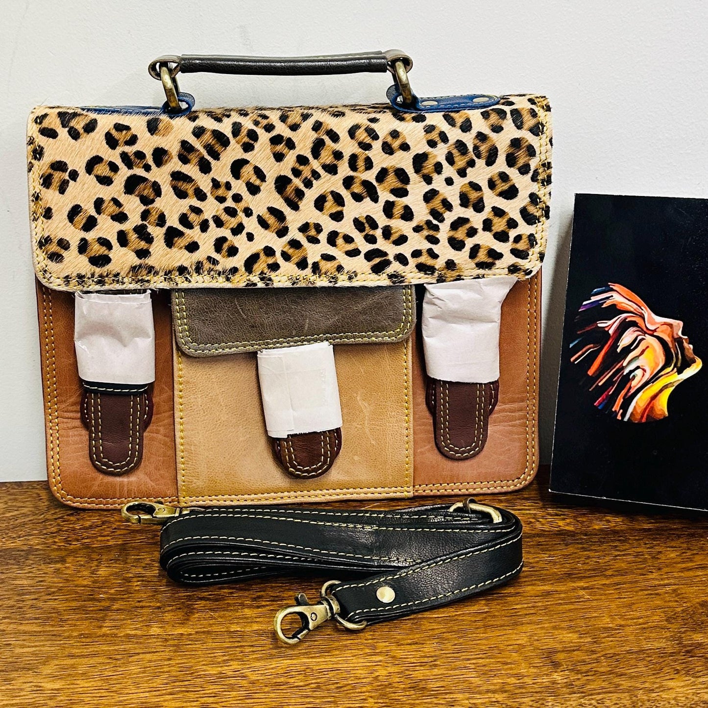 Coloured Leather Cross Body Satchel Bag - JayKayBoutiqueOnline