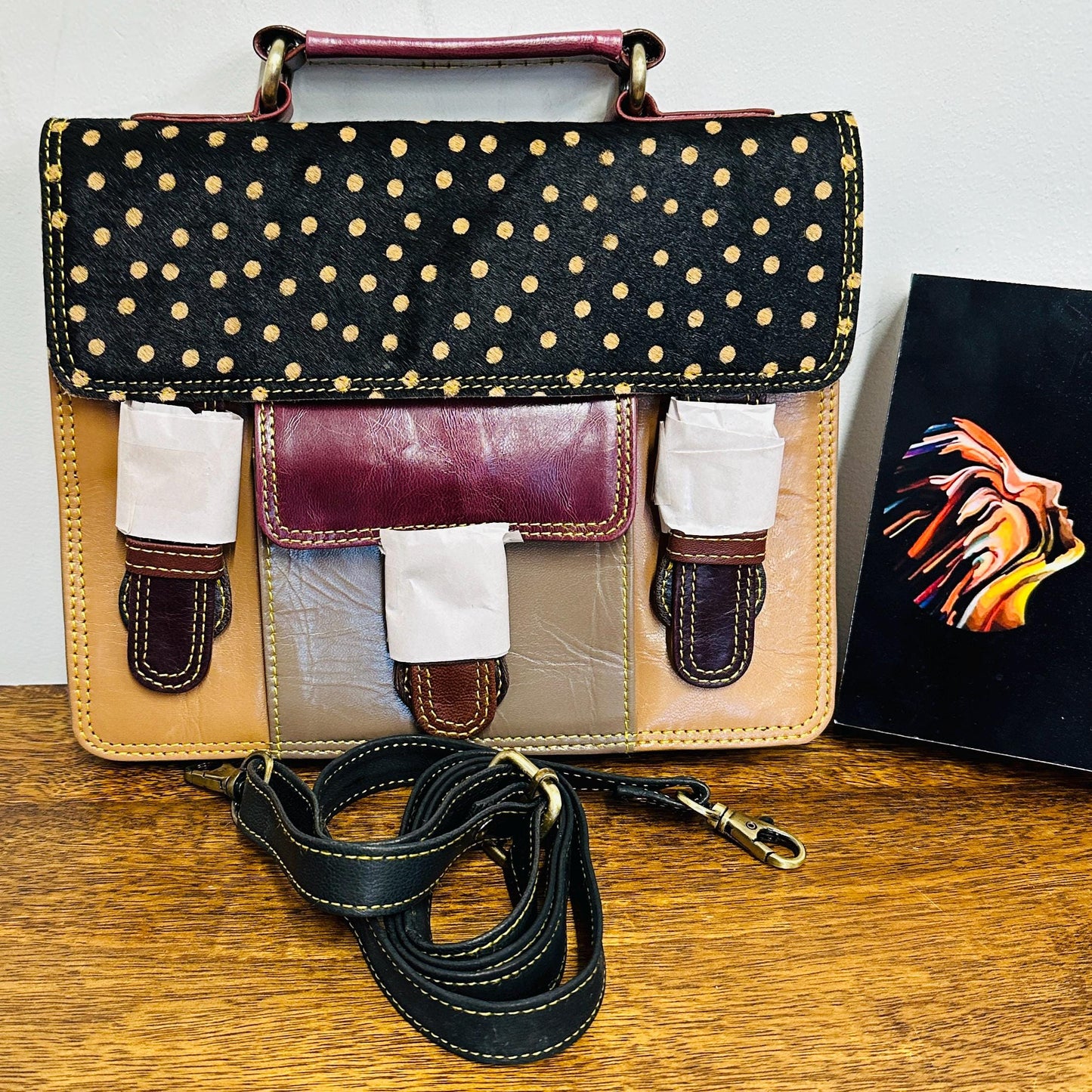 Coloured Leather Cross Body Satchel Bag - JayKayBoutiqueOnline
