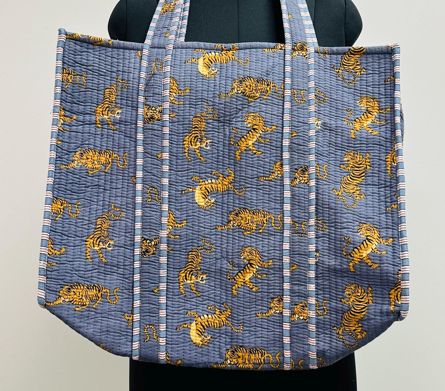 Cotton Quilted Bag with Animal Print - JayKayBoutiqueOnline