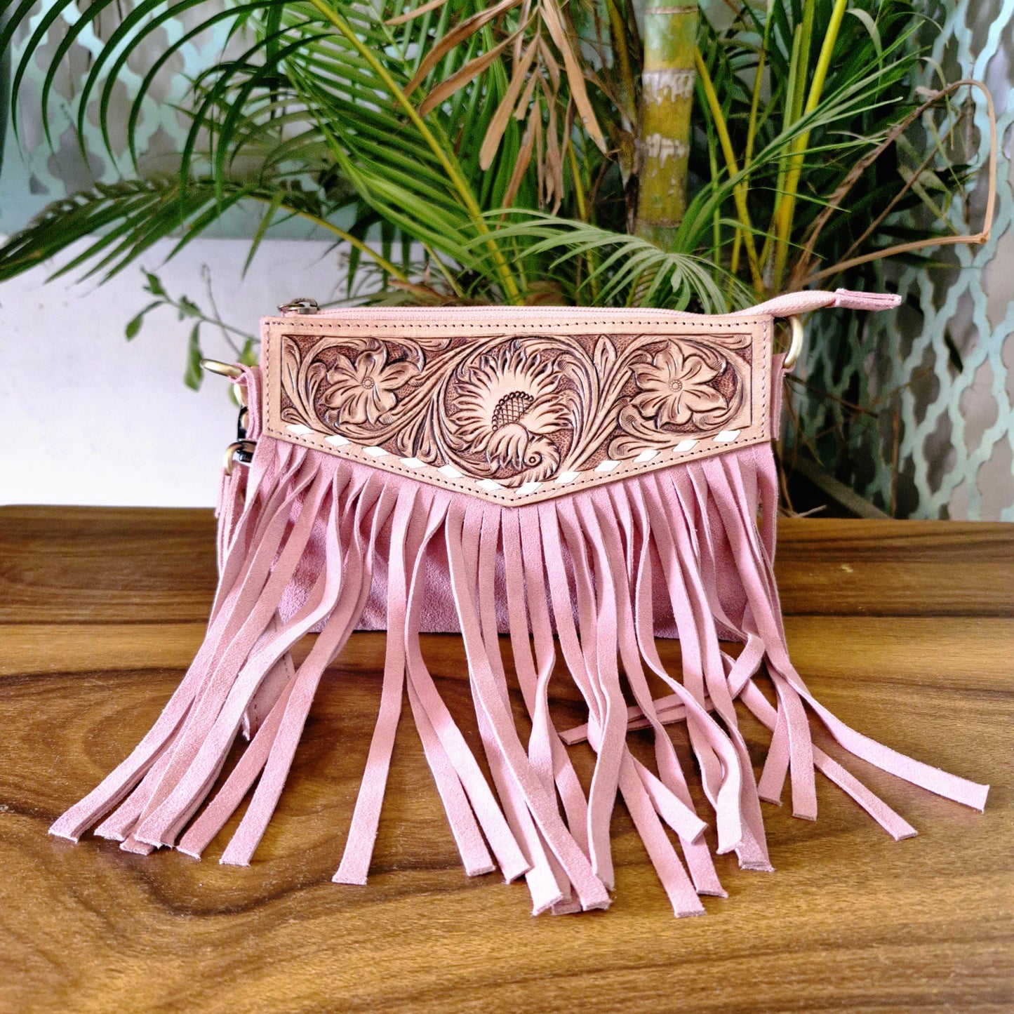 Suede Fringed Clutch Cross Body Bag - JayKayBoutiqueOnline