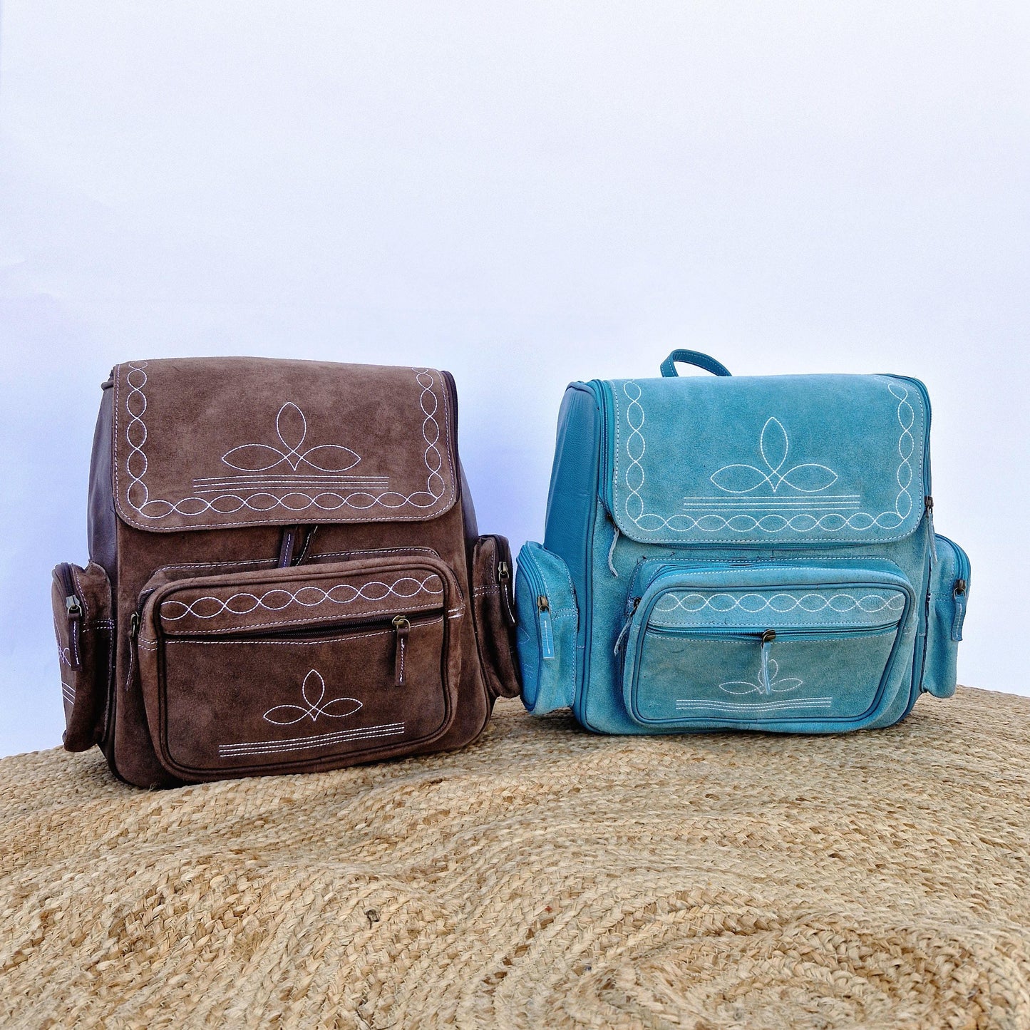 Large Backpack Boot Stitch Suede - JayKayBoutiqueOnline