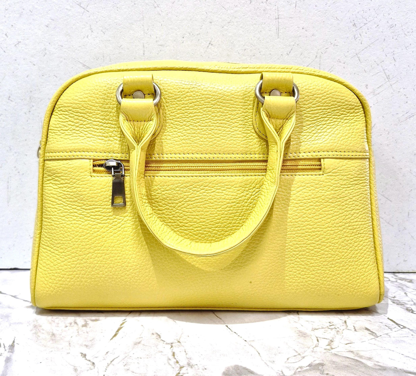 Coloured Leather Top Handle Leather Handbag - JayKayBoutiqueOnline