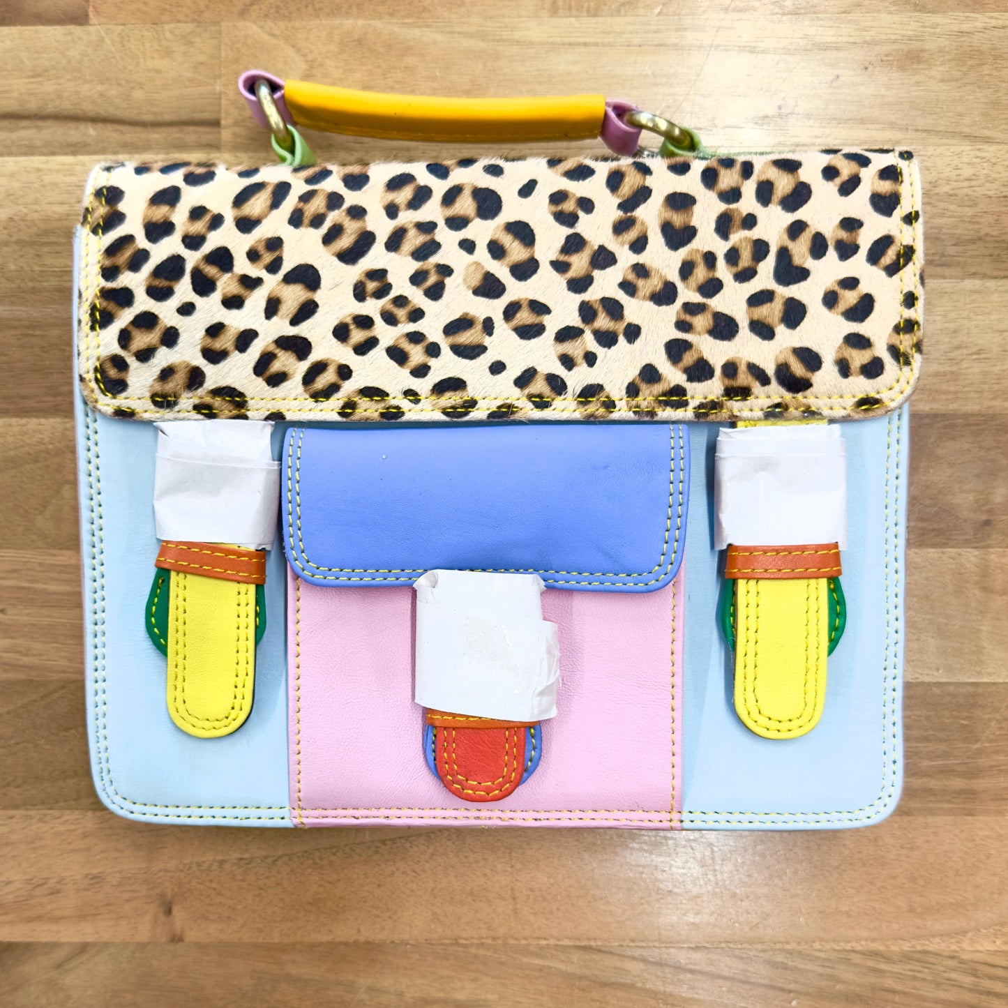 Coloured Leather Cross Body Satchel Bag - JayKayBoutiqueOnline