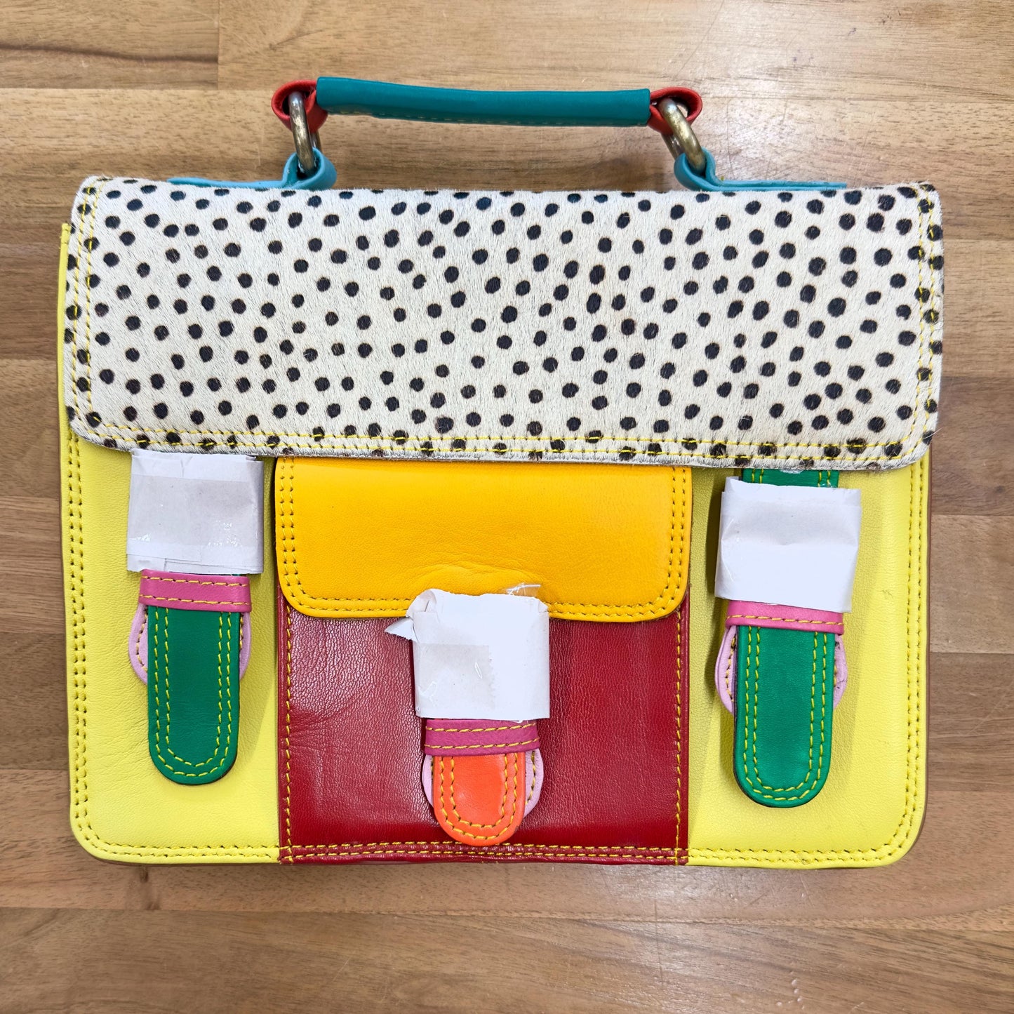 Coloured Leather Cross Body Satchel Bag - JayKayBoutiqueOnline