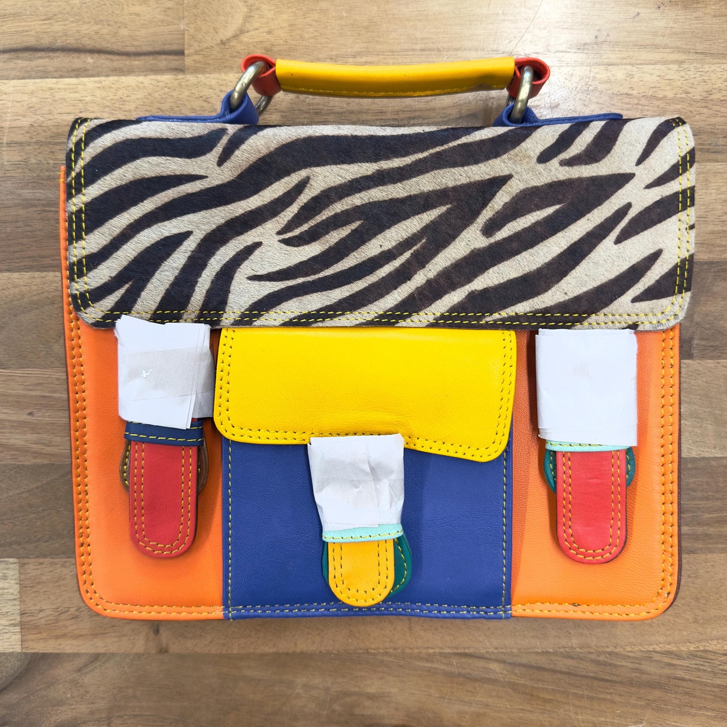 Coloured Leather Cross Body Satchel Bag - JayKayBoutiqueOnline