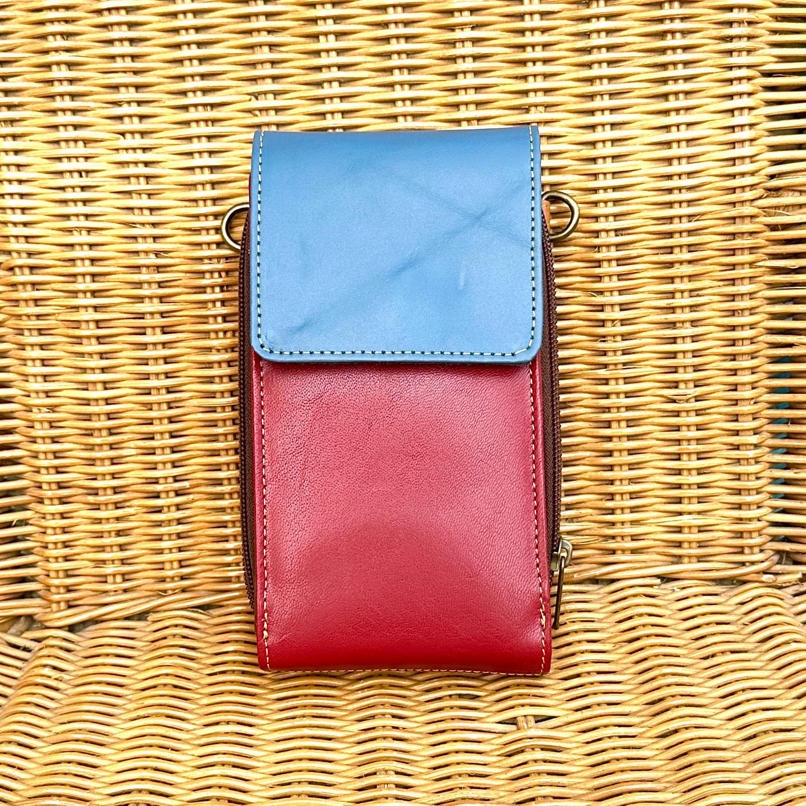 Upcycled Leather Crossbody Phone Bag - JayKayBoutiqueOnline