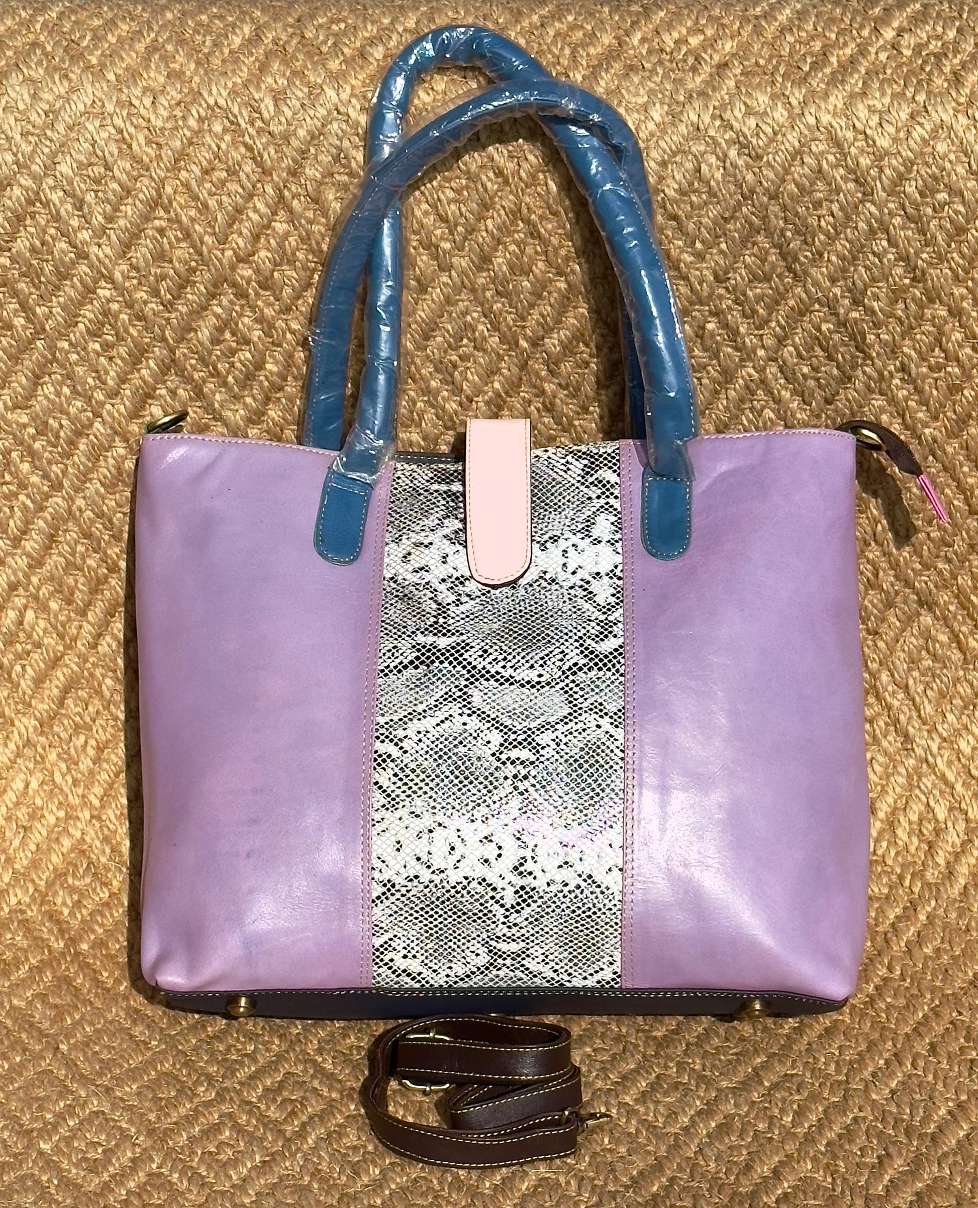 Recycled Leather Laptop Tote Bag - JayKayBoutiqueOnline