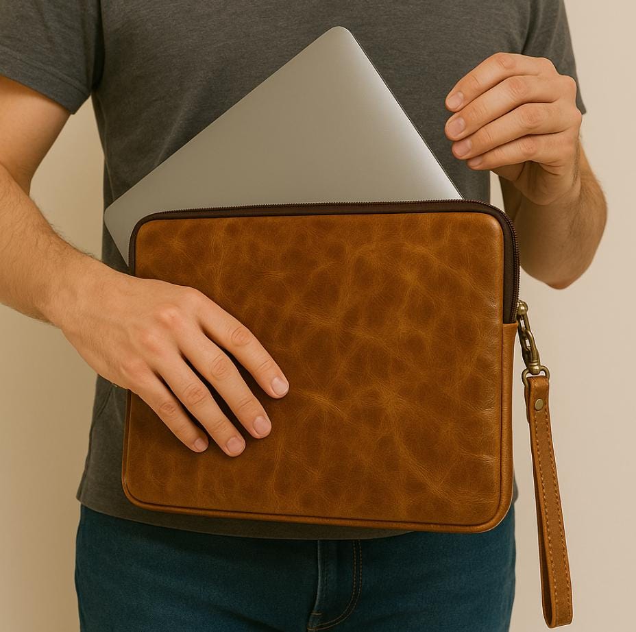 Premium Leather Laptop Case for 13-15" Laptops - JayKayBoutiqueOnline