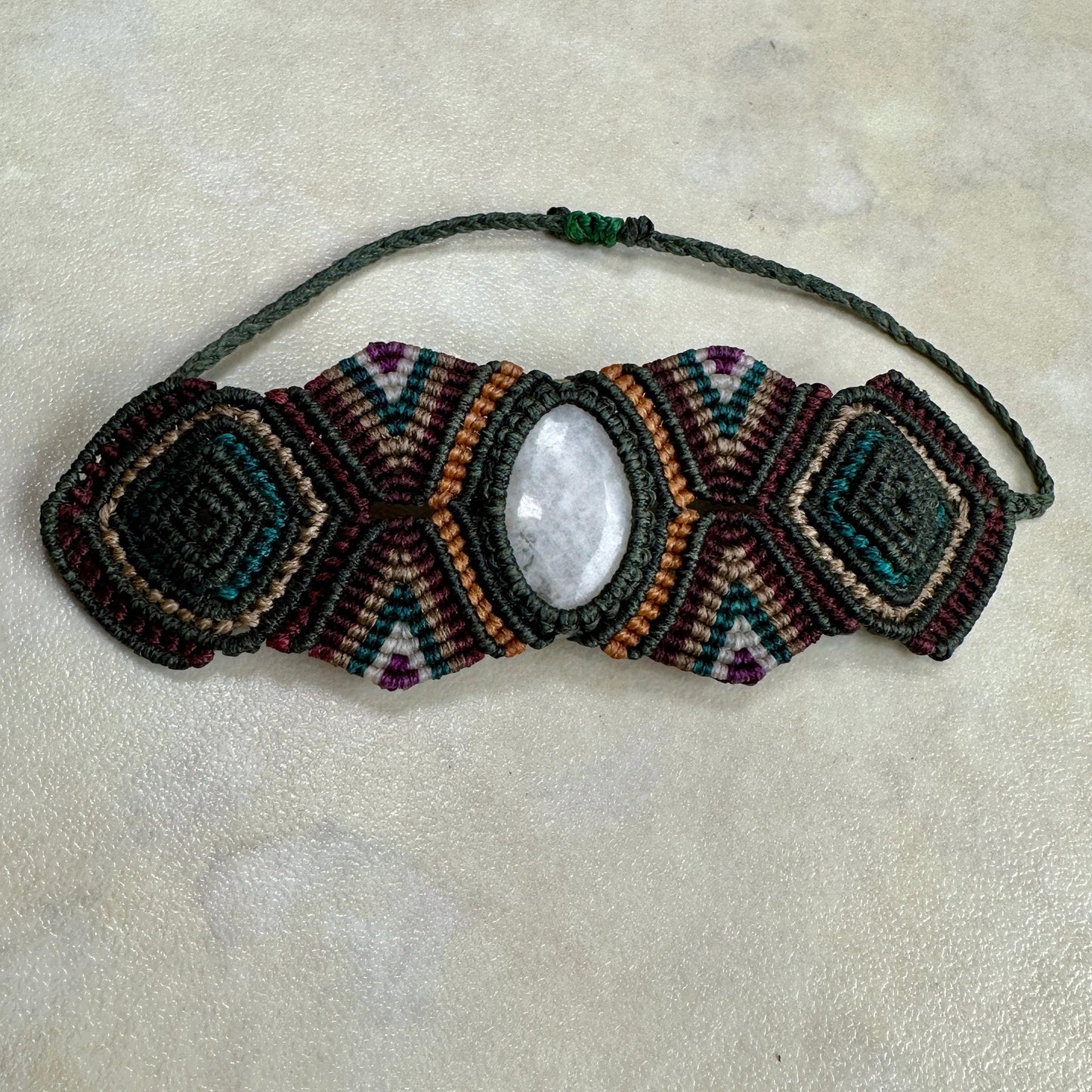 Gemstone Macrame Bracelet Handmade - JayKayBoutiqueOnline