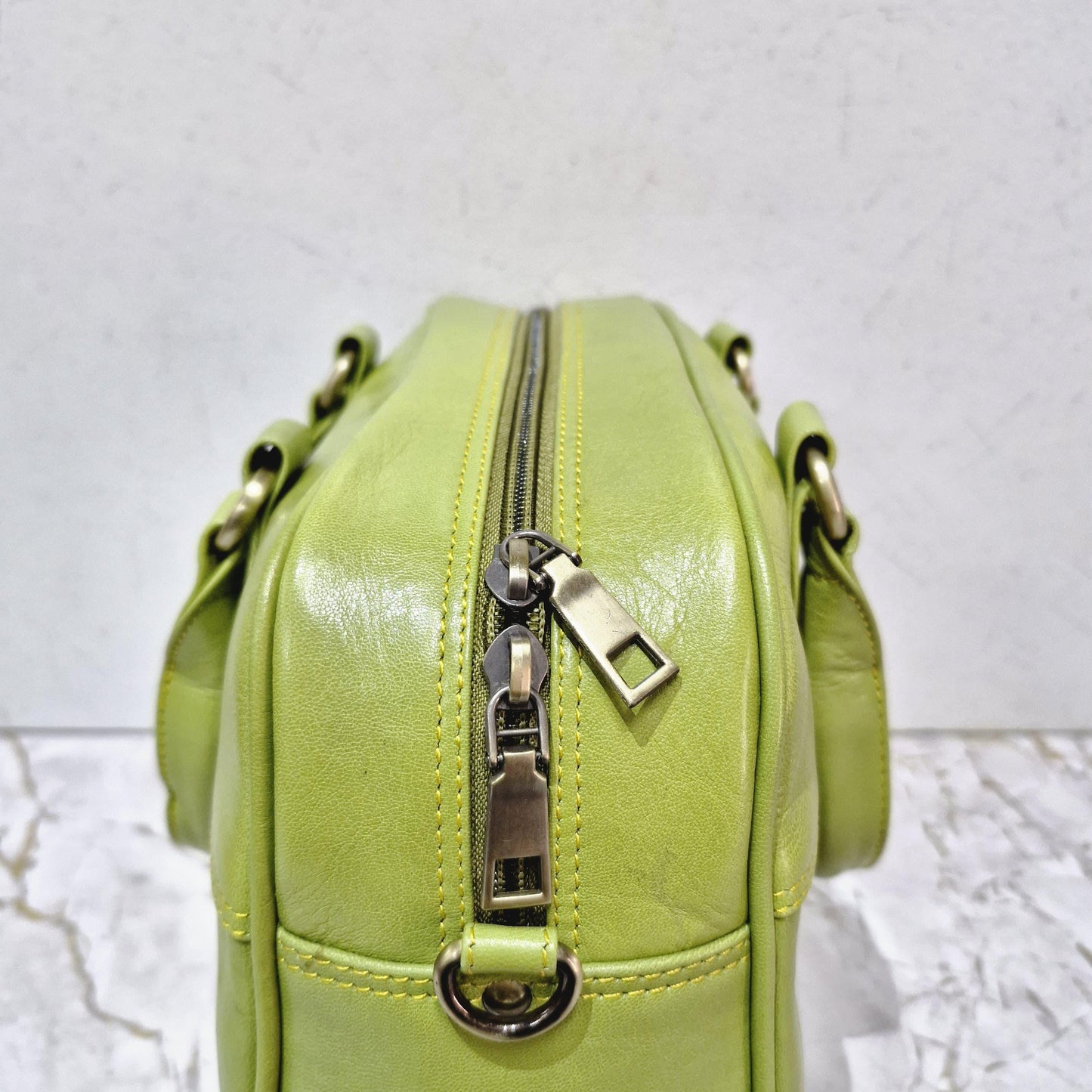 Coloured Leather Top Handle Small Handbag with shoulder strap - JayKayBoutiqueOnline