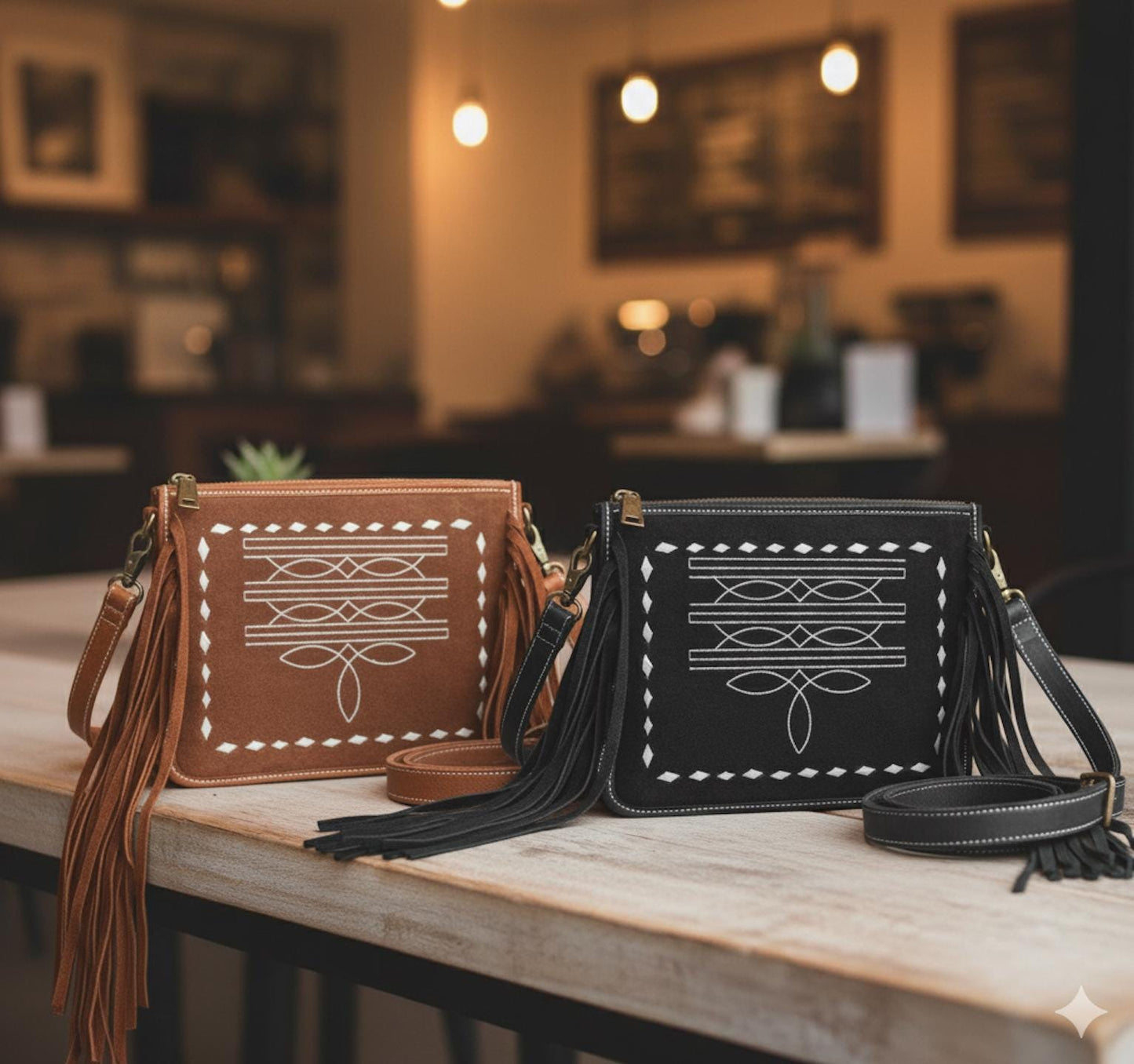 Suede Fringe Boot Stitch Shoulder Bag - JayKayBoutiqueOnline