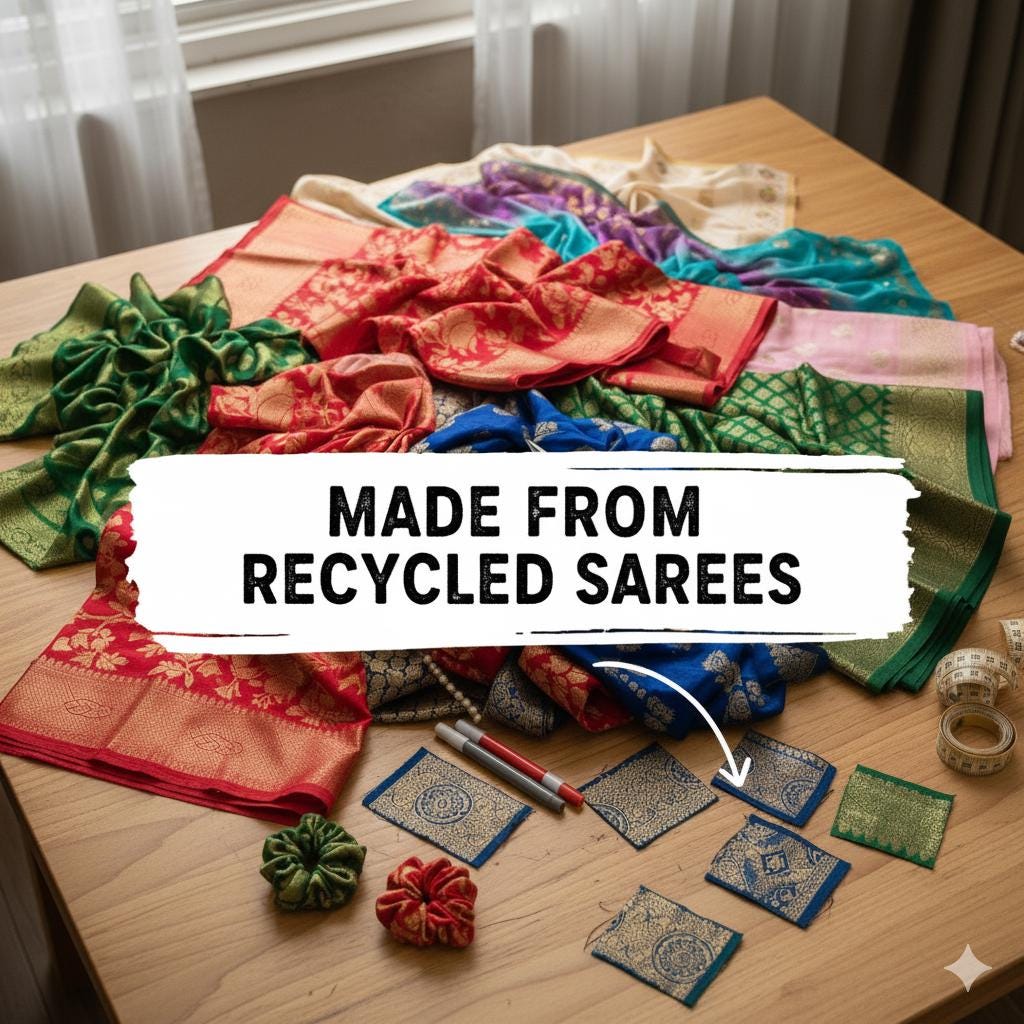 Saree Silk Scrunchies - JayKayBoutiqueOnline