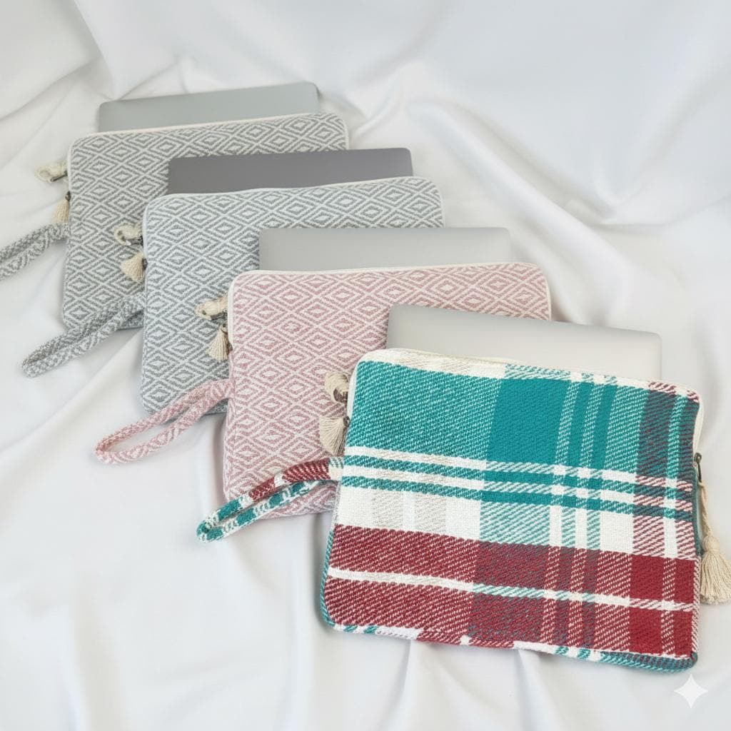 Hemp Quilted Laptop Sleeve 13-15Inch - JayKayBoutiqueOnline
